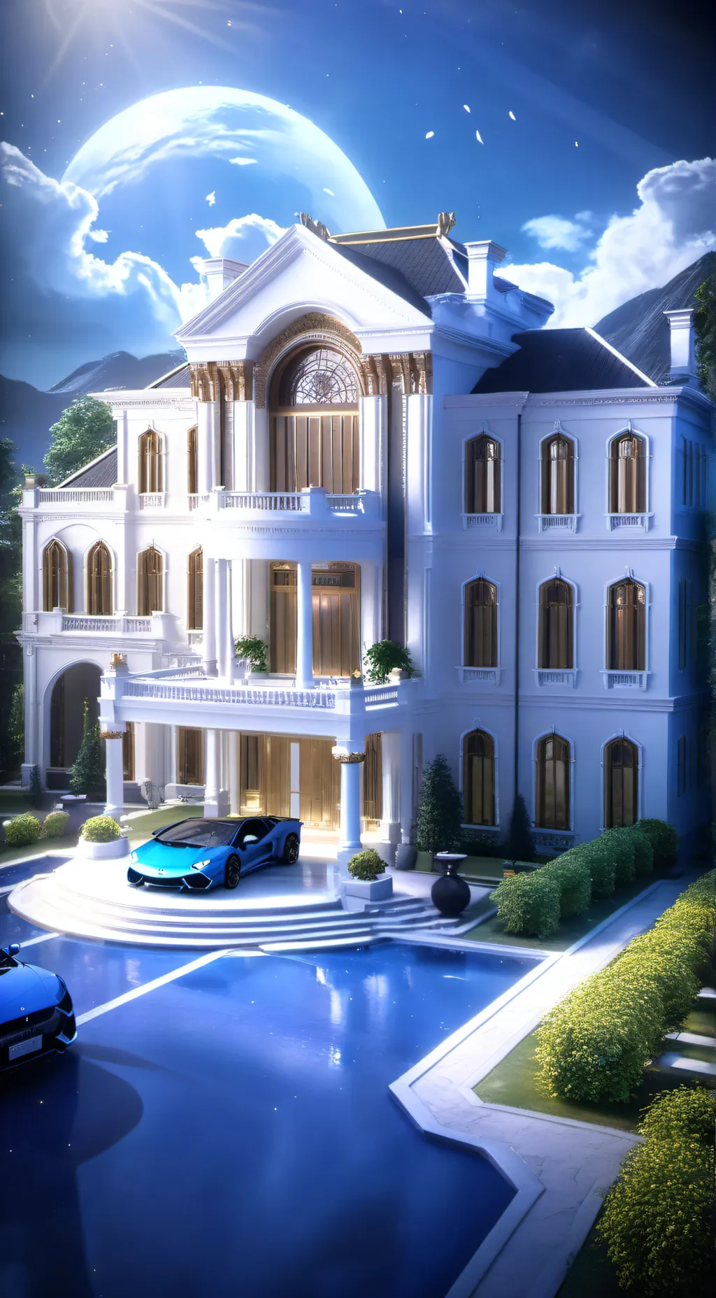 ai character: cool Mansion background
