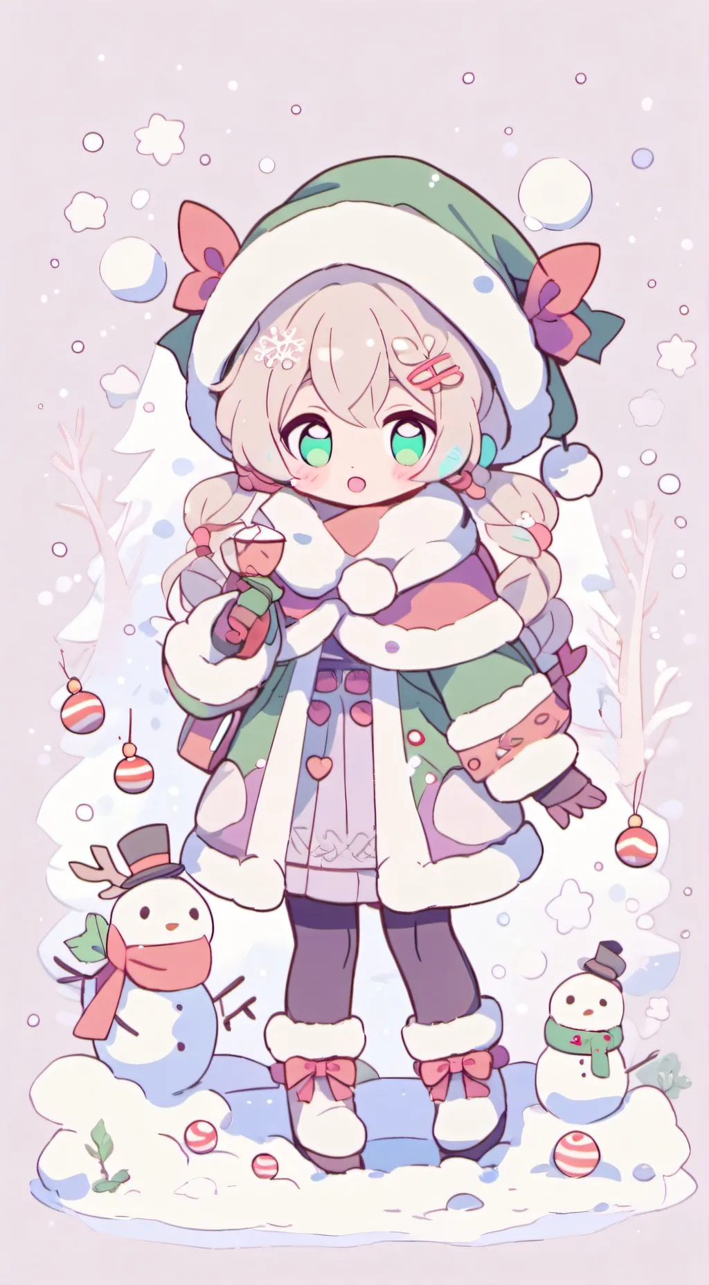 ai character: mm2 christmas!<3 background