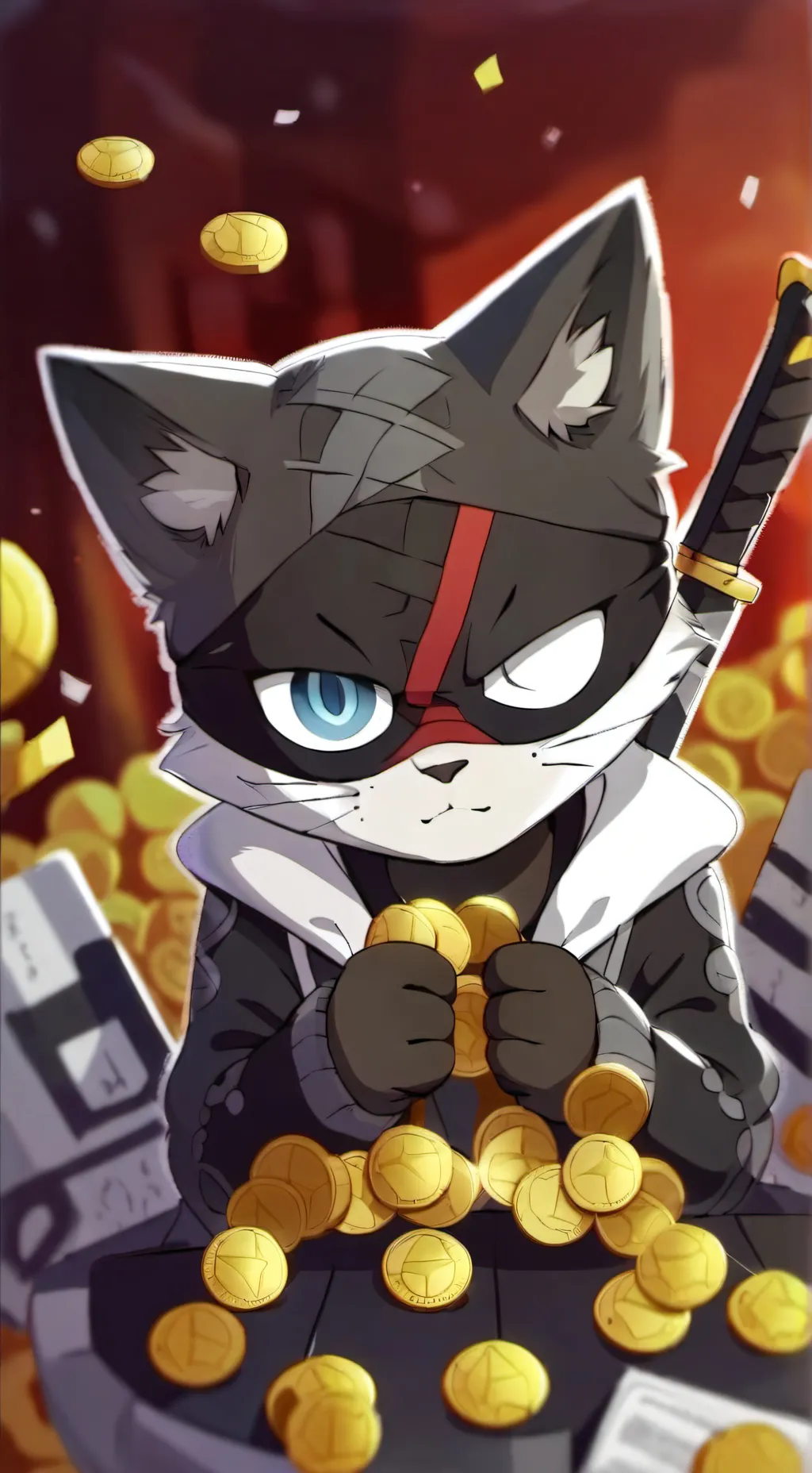 ai character: Scarlet background