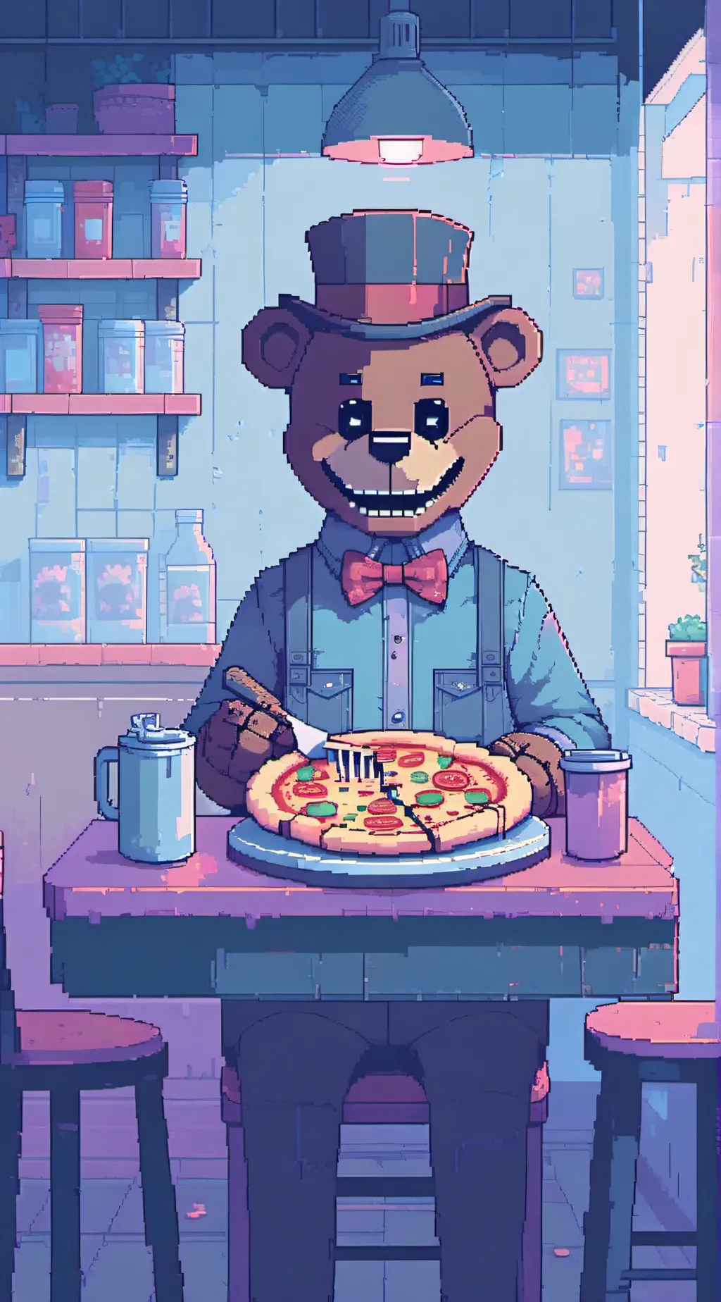 ai character: fnaf 2 background