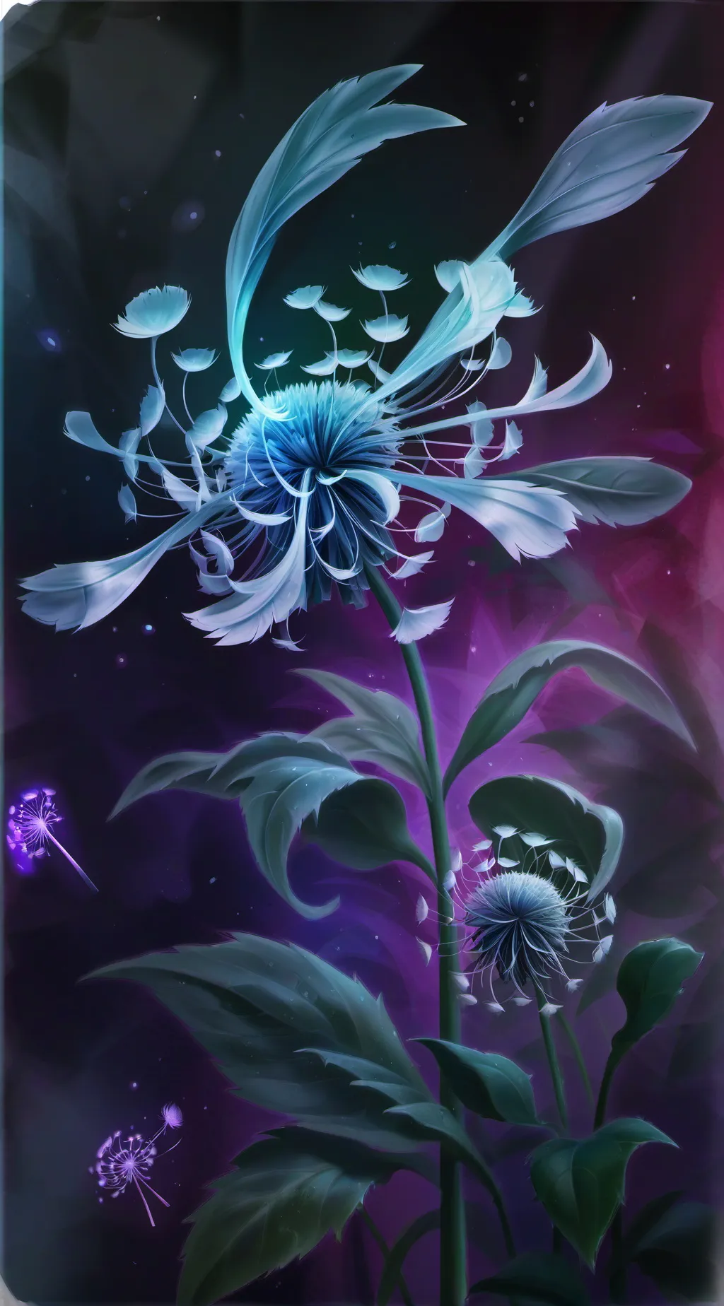 ai character: Dandelion background