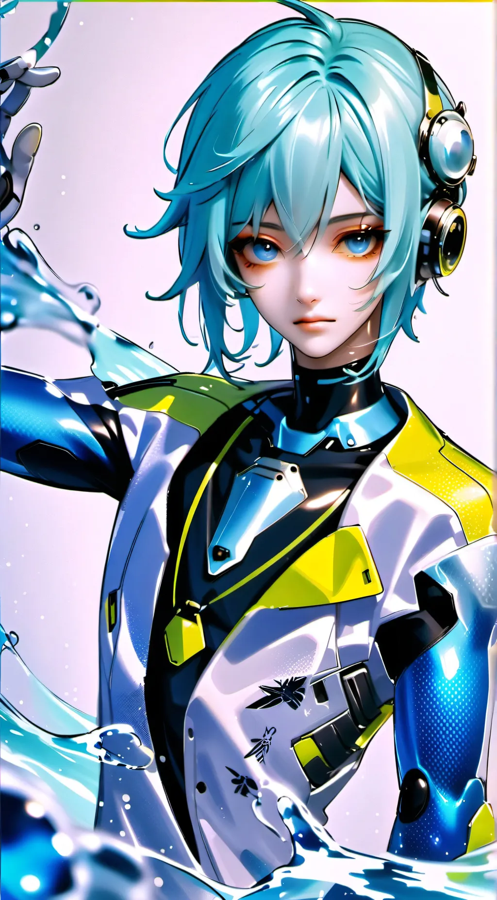 ai character: Aqua background