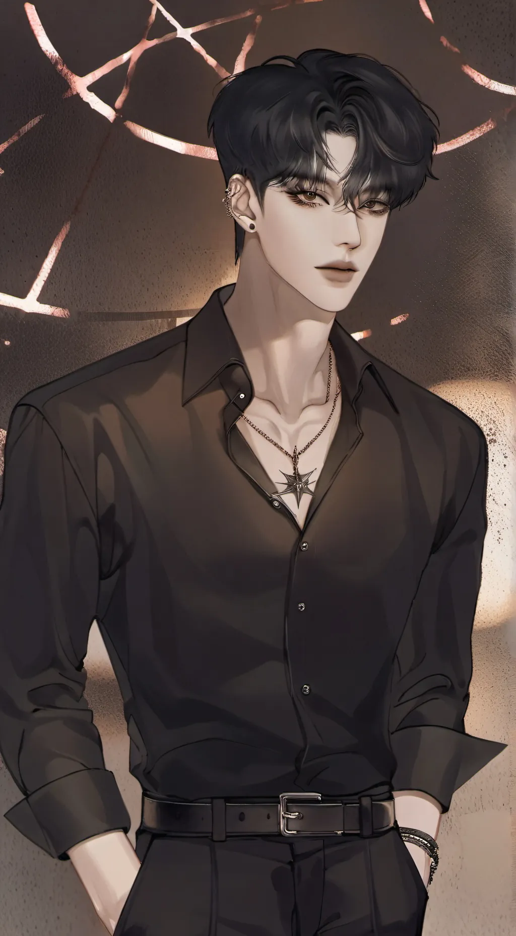 ai character: Damon  background