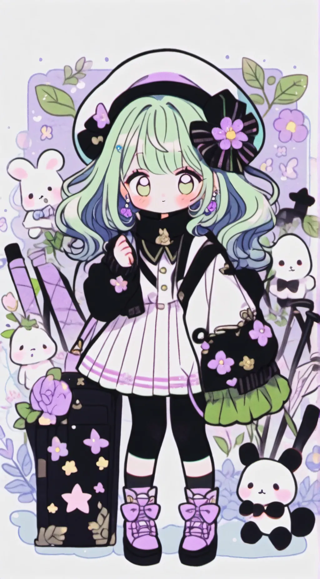 ai character: xmas/easter background