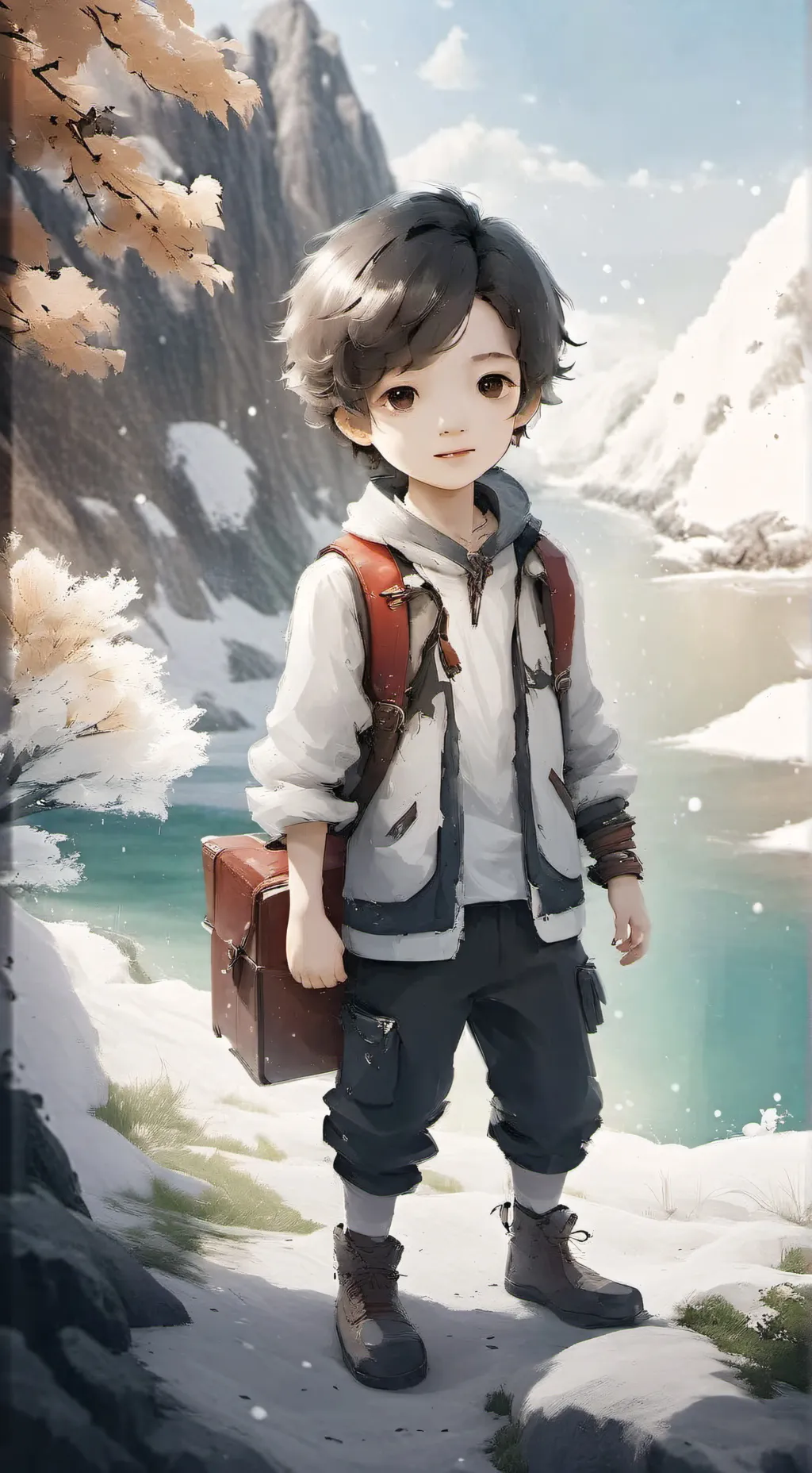 ai character: Sutcase  background