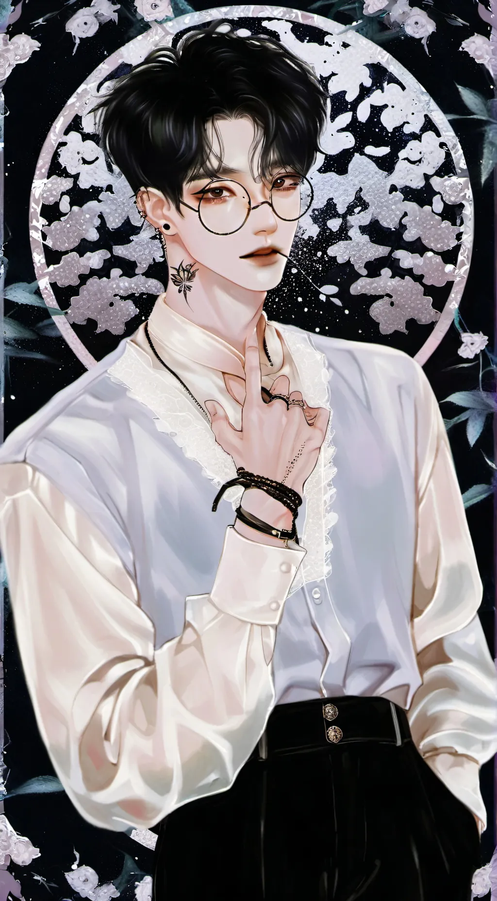 ai character: ·•°Junseo°•· background