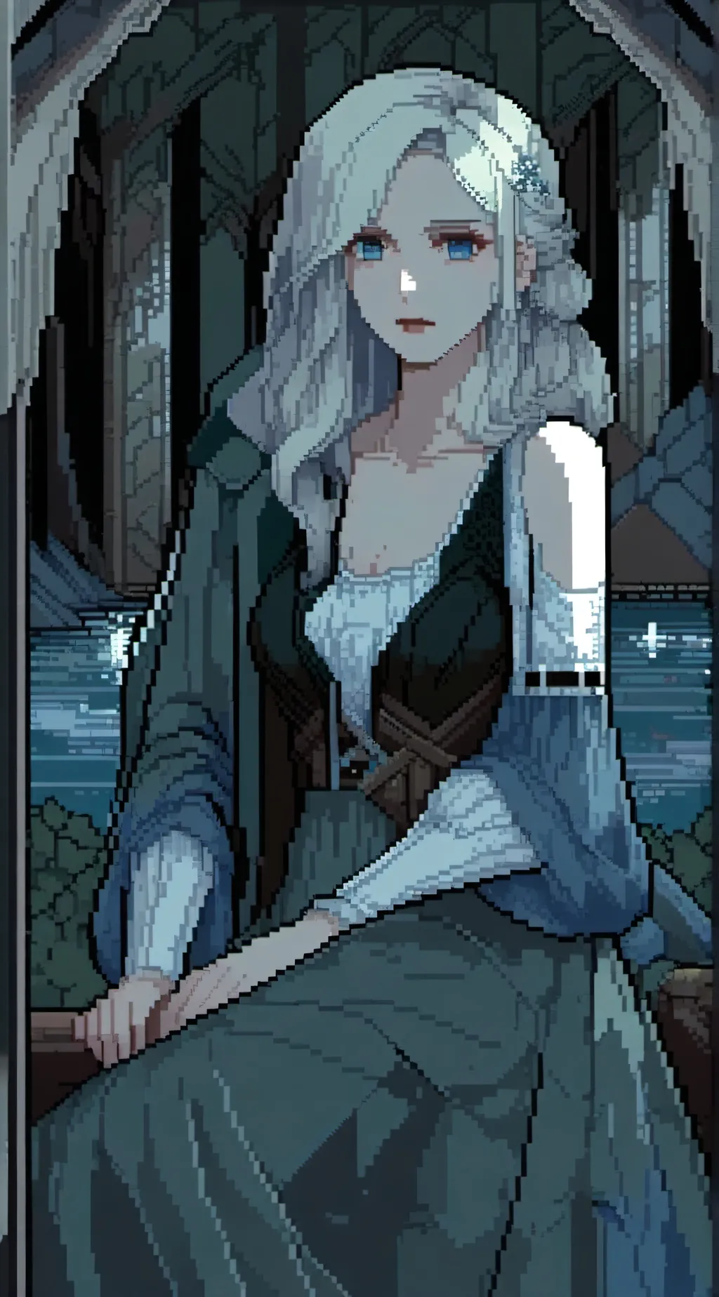 ai character: Olive background