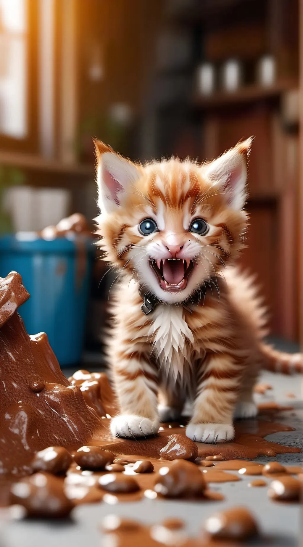 ai character: Taco Bell cat background