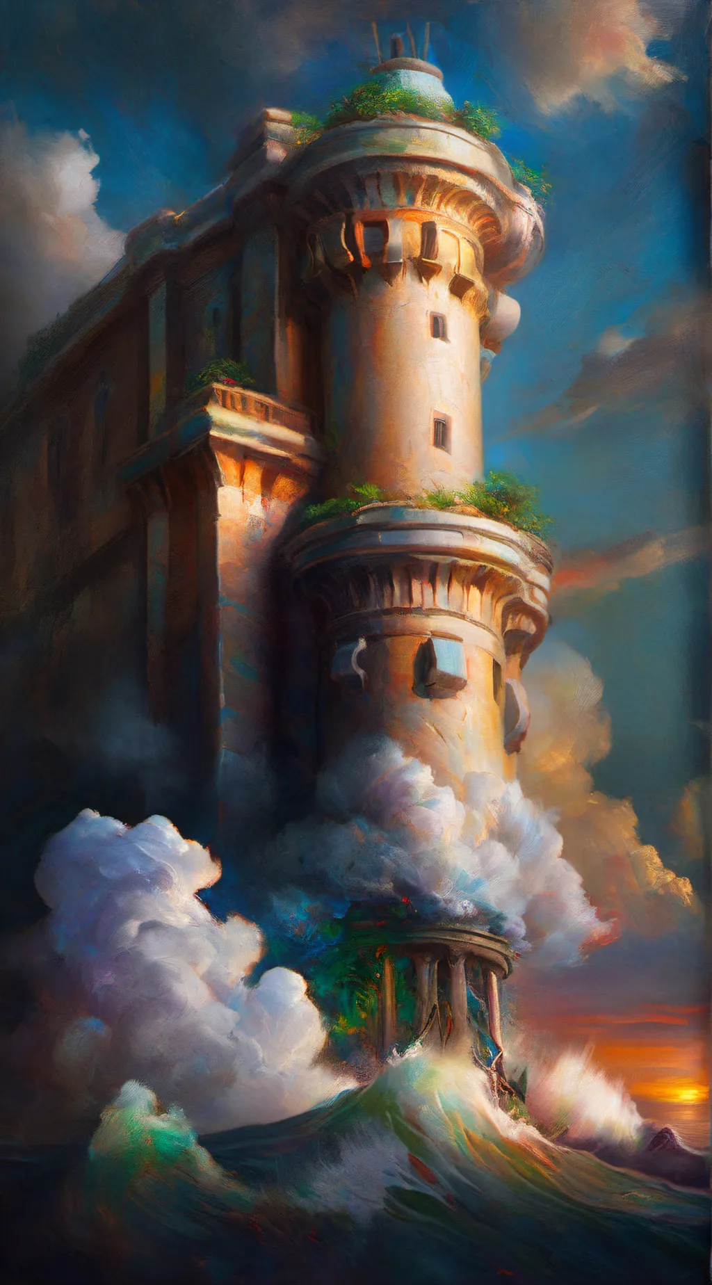 ai character: cloud/cotton candy background