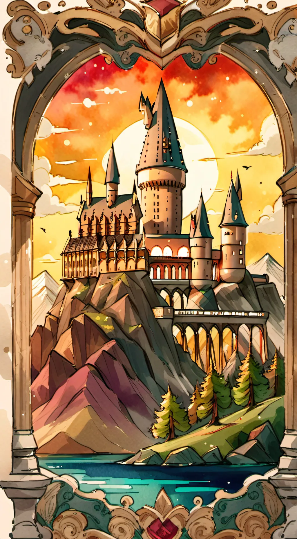 ai character: Hogwarts ...again  background