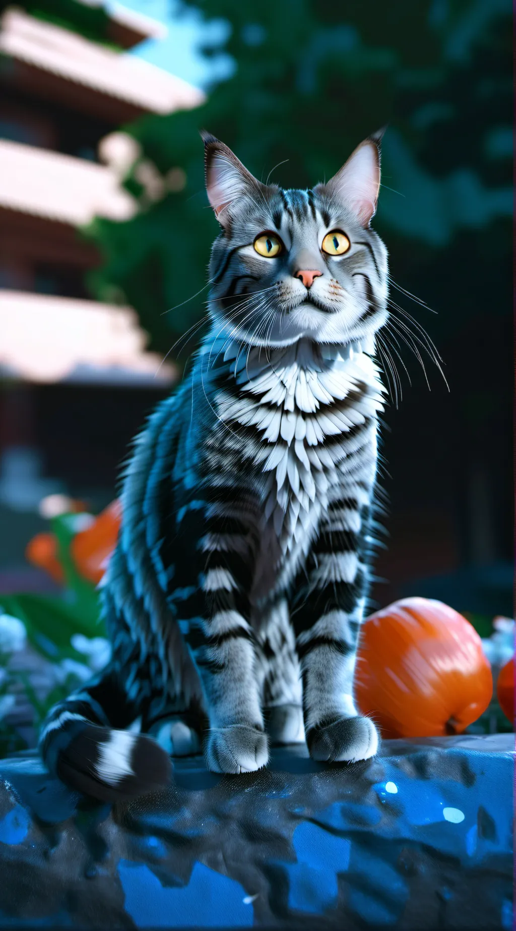 ai character: Cat Hello background