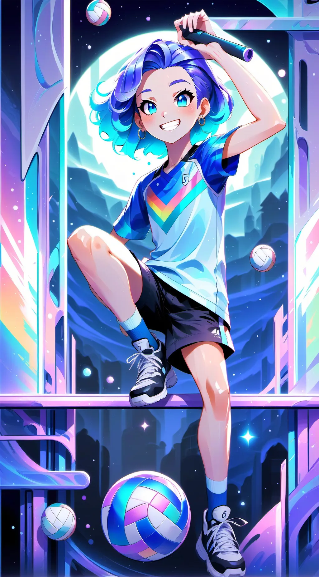 ai character: Volleyball  background