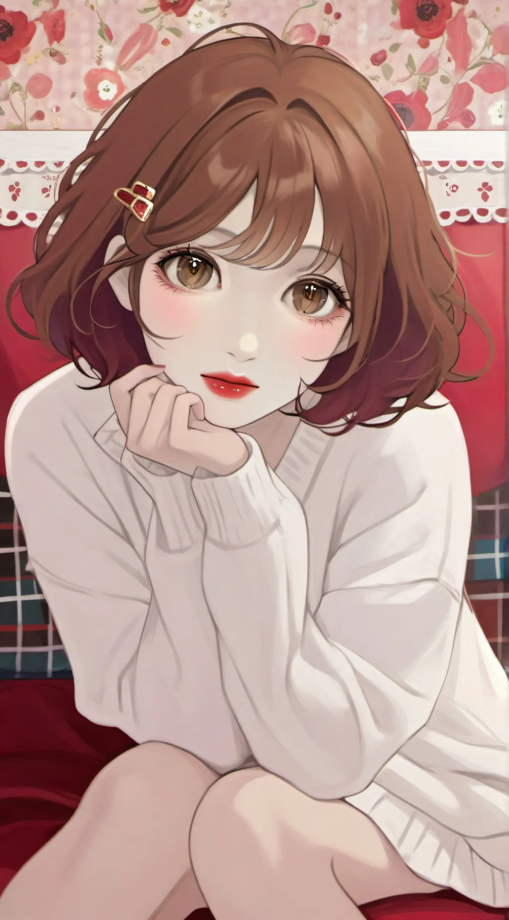 ai character: Summer.  background