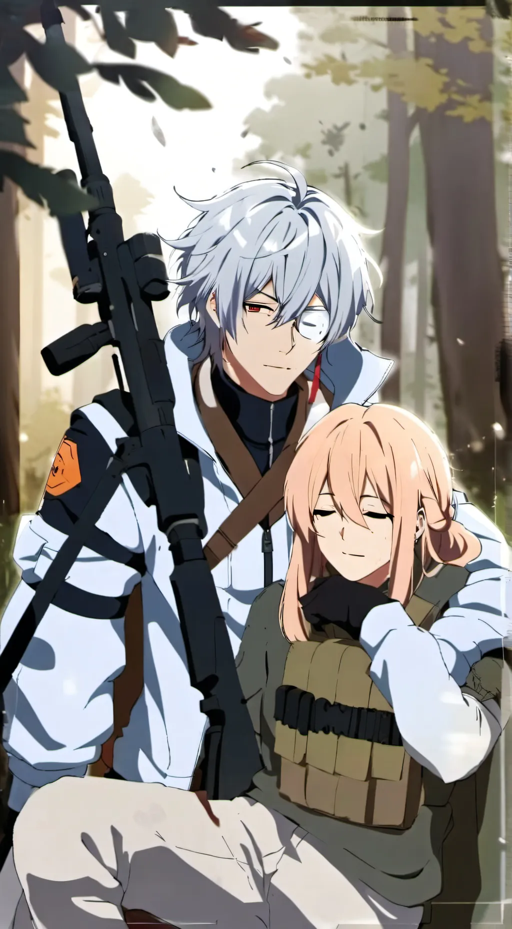 ai character: Love within war background