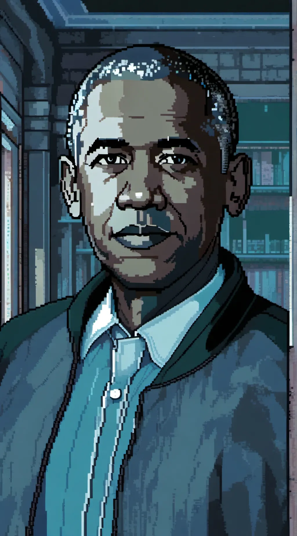 ai character: obama prisem background