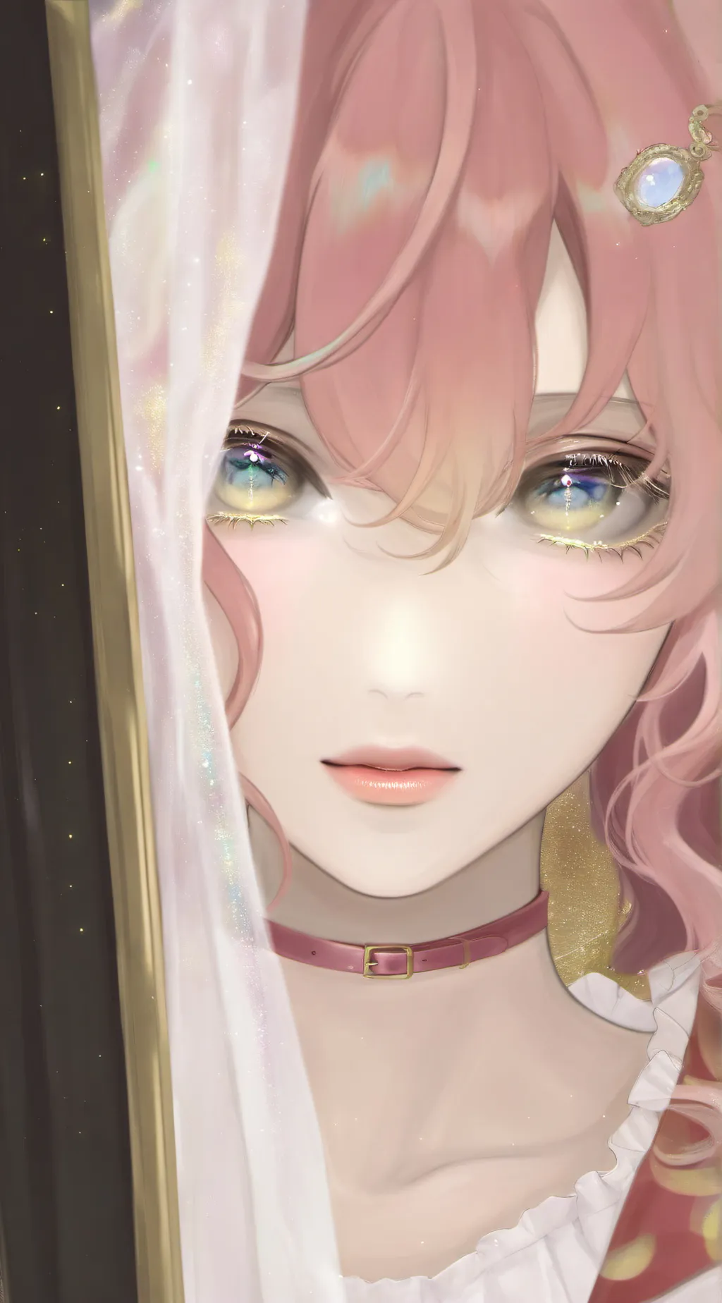 ai character: macaron background