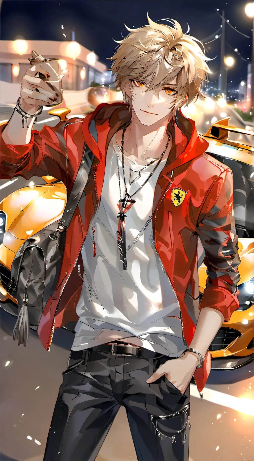 ai character: ●•°Leo°•● background