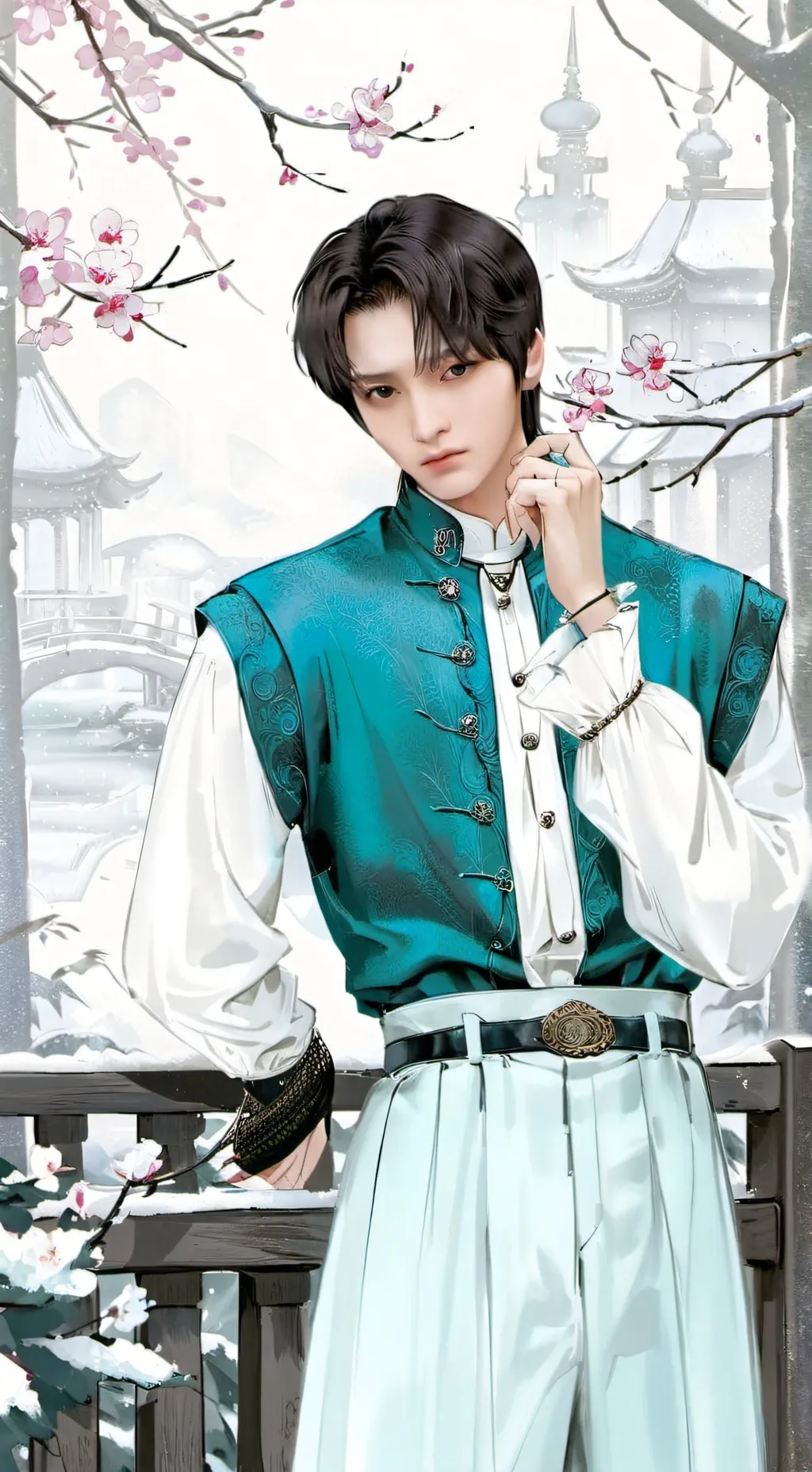 ai character: Ли минхо  background