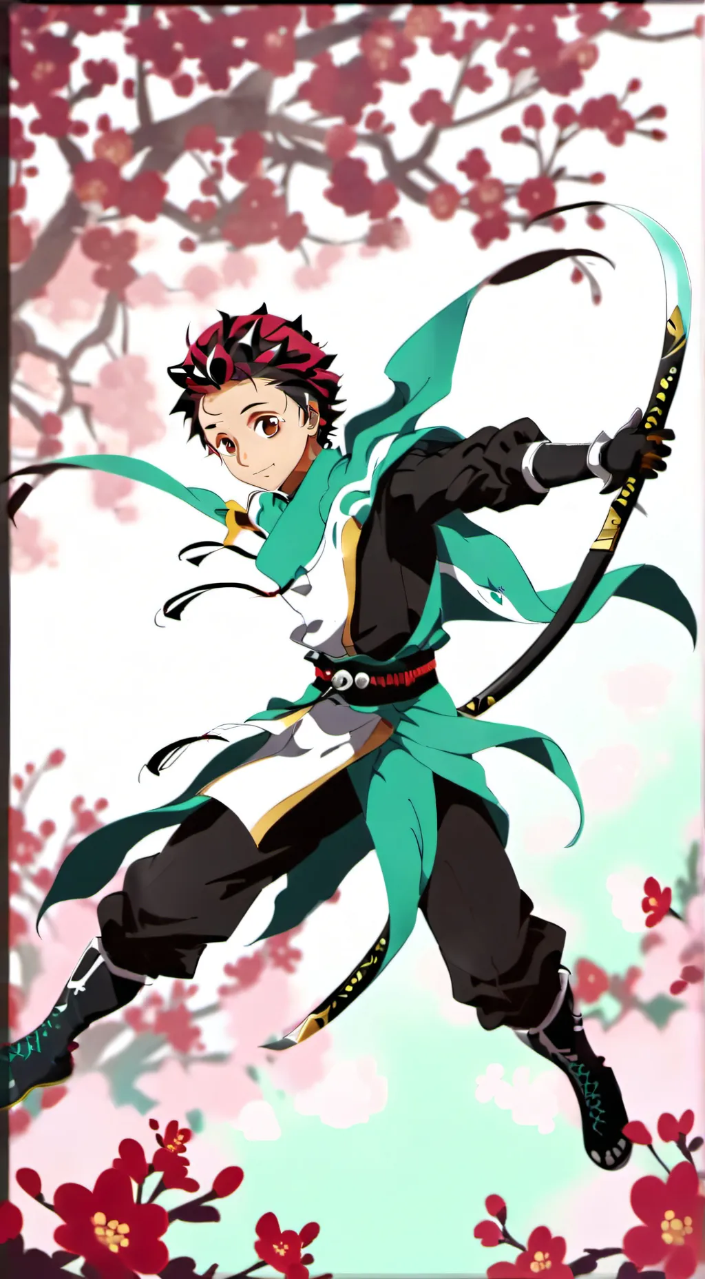 ai character: Tanjiro Kamado background