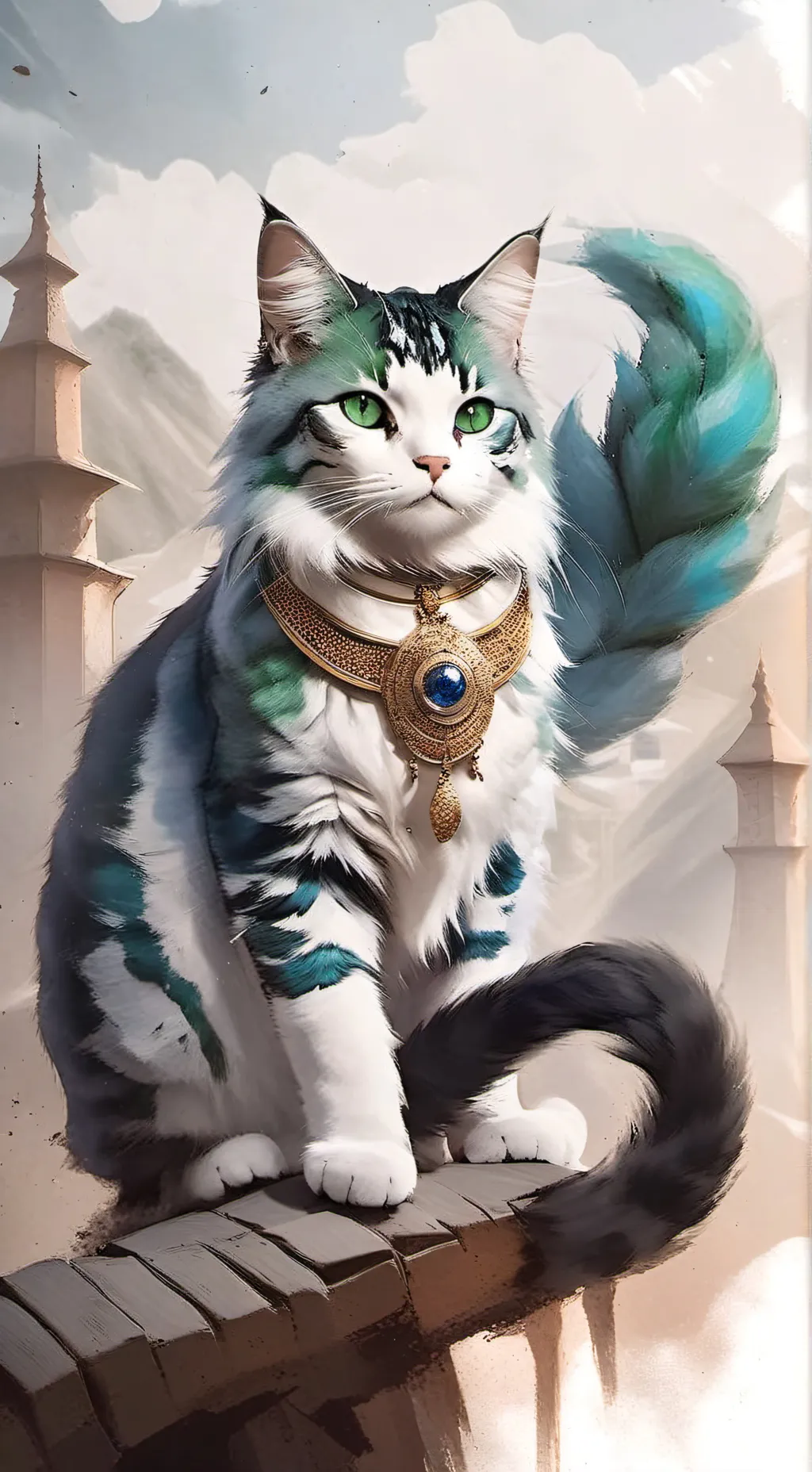 ai character: perfect cat background