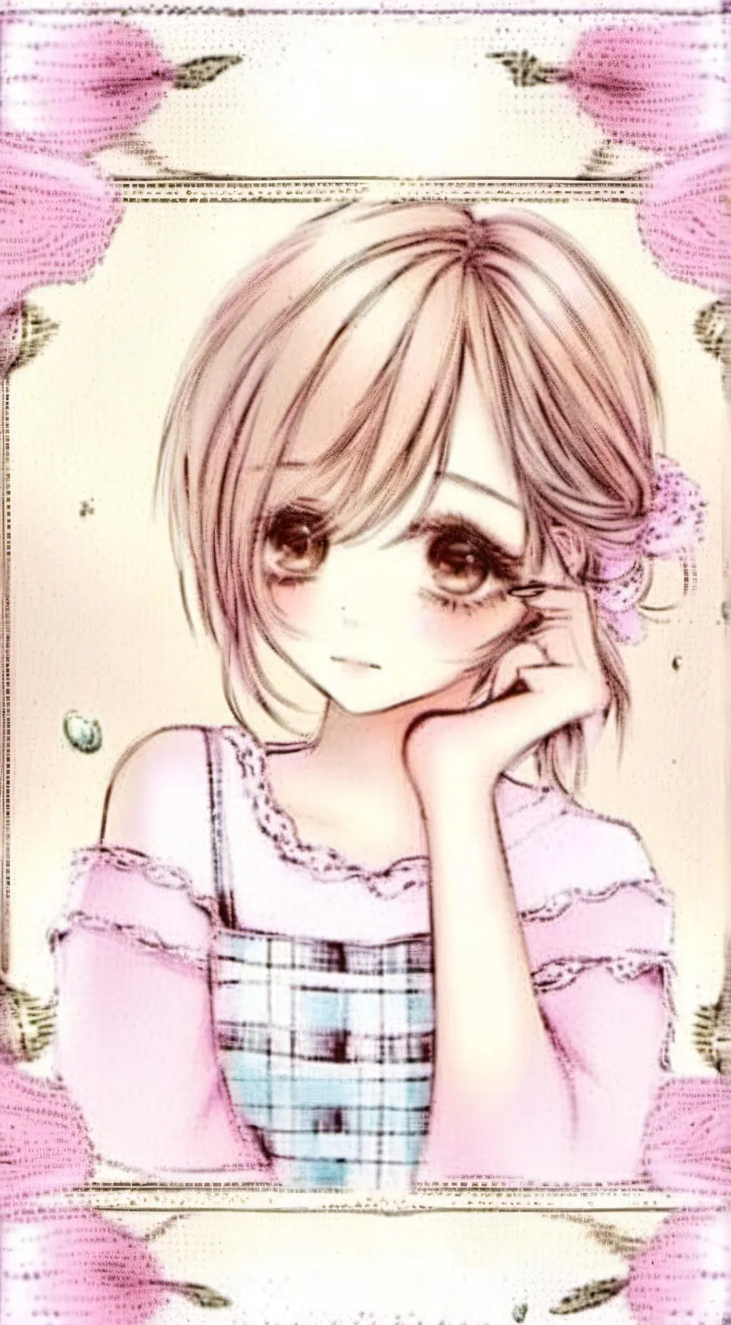 ai character: cutecore girl background