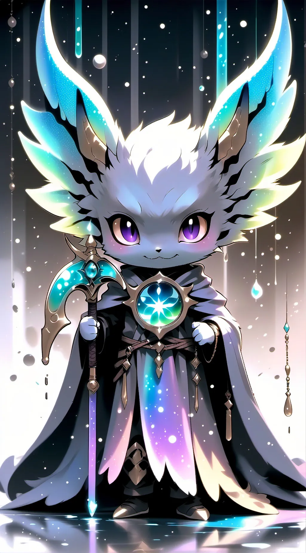 ai character: fluffy  background