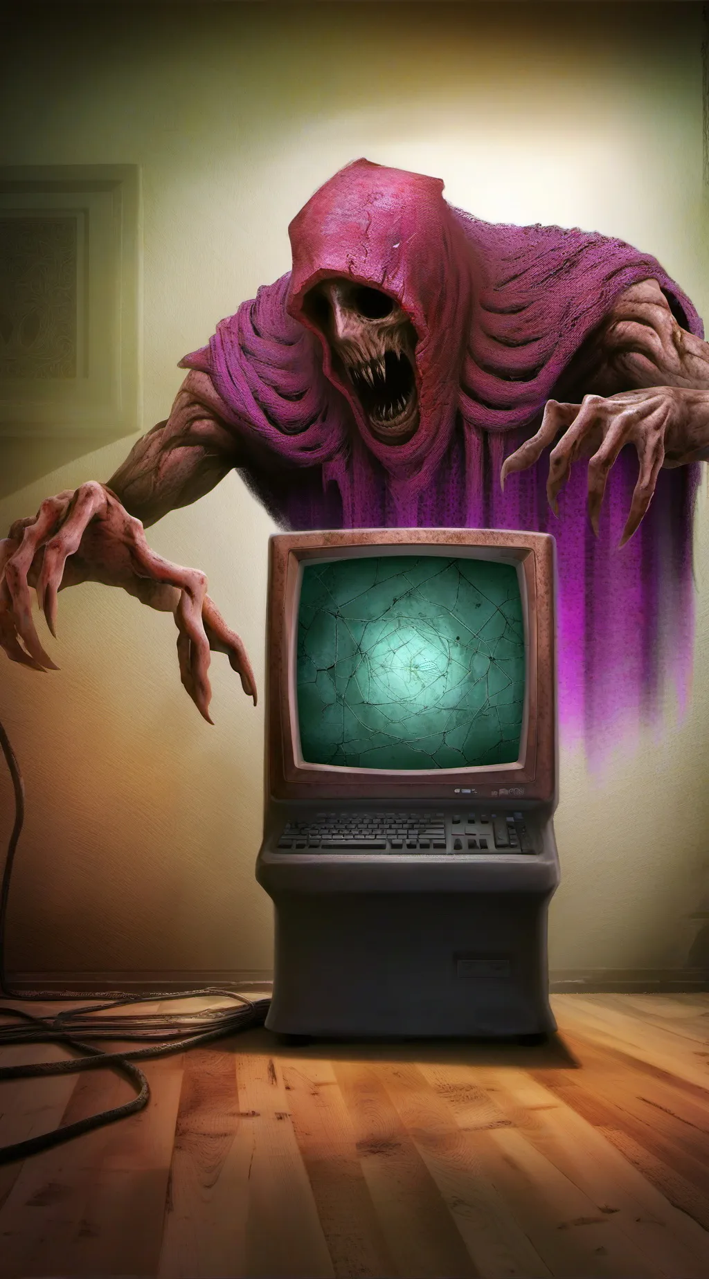 ai character: C O M P U T E R background