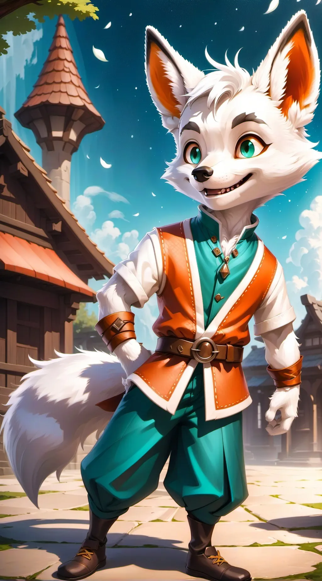 ai character: Silver background