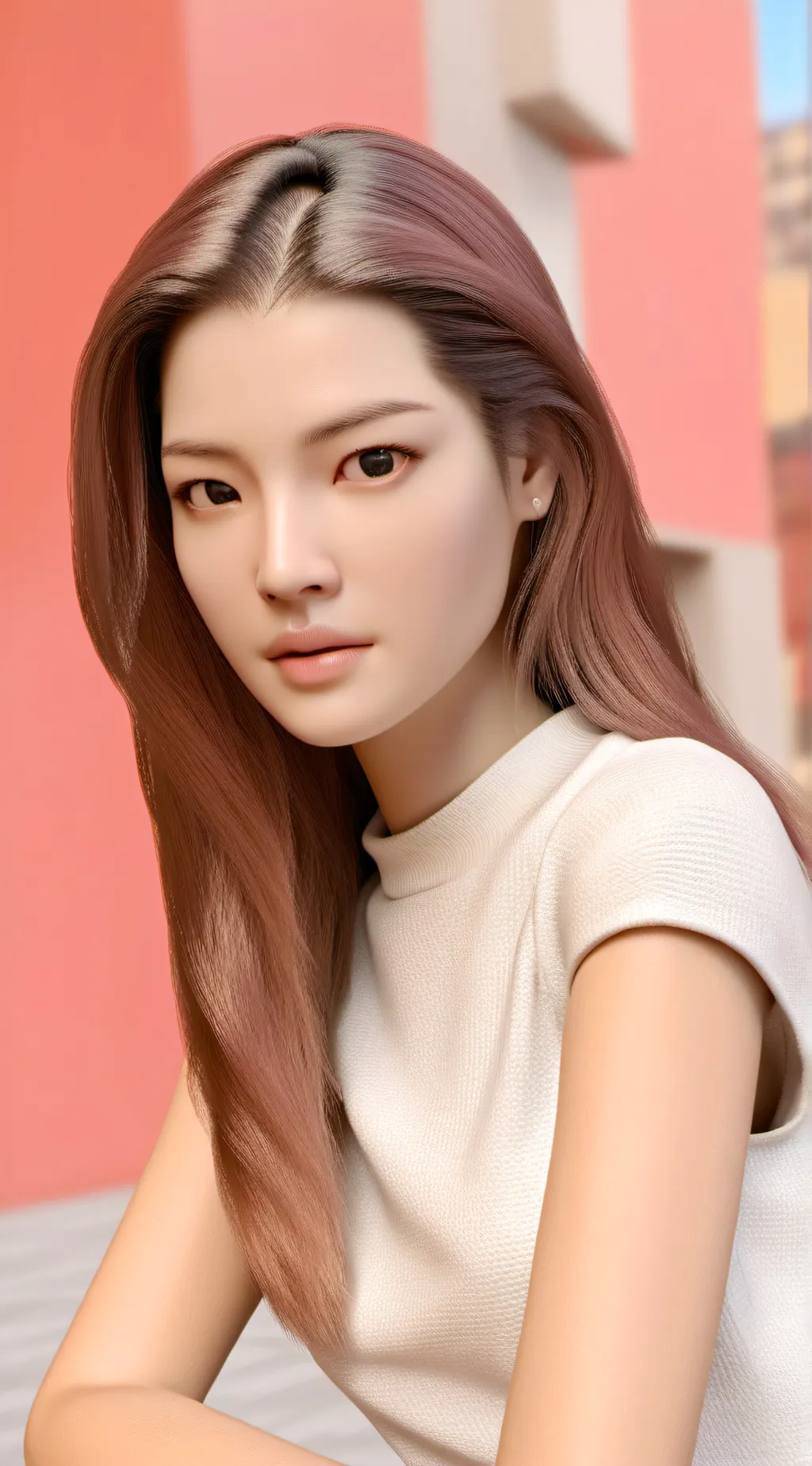 ai character: CHAEYOUN  background