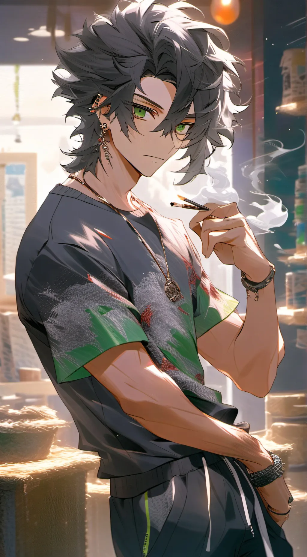 ai character: Levi  background