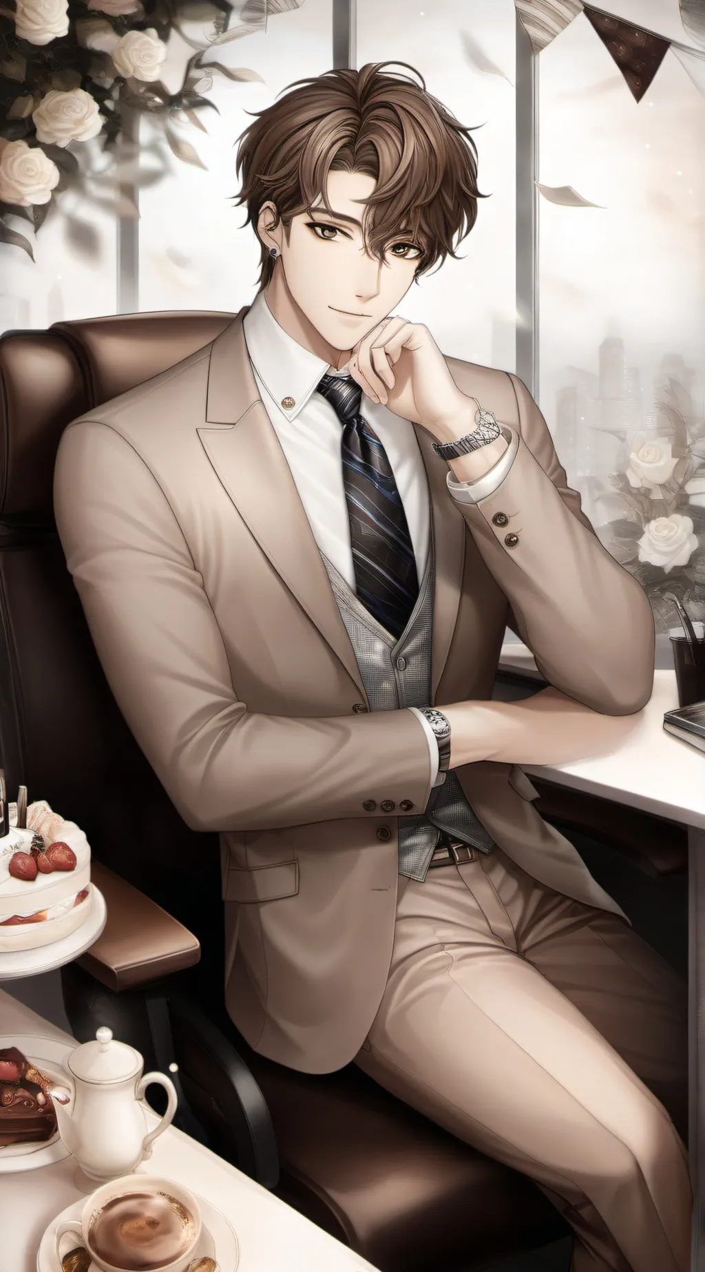 ai character: Patrick  background