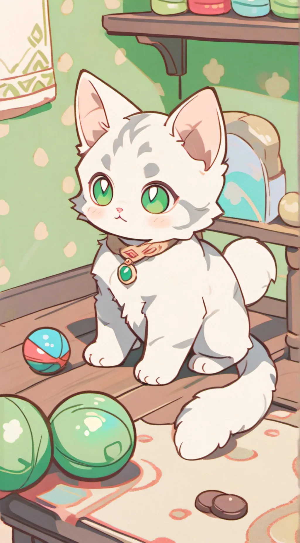 ai character: cats background