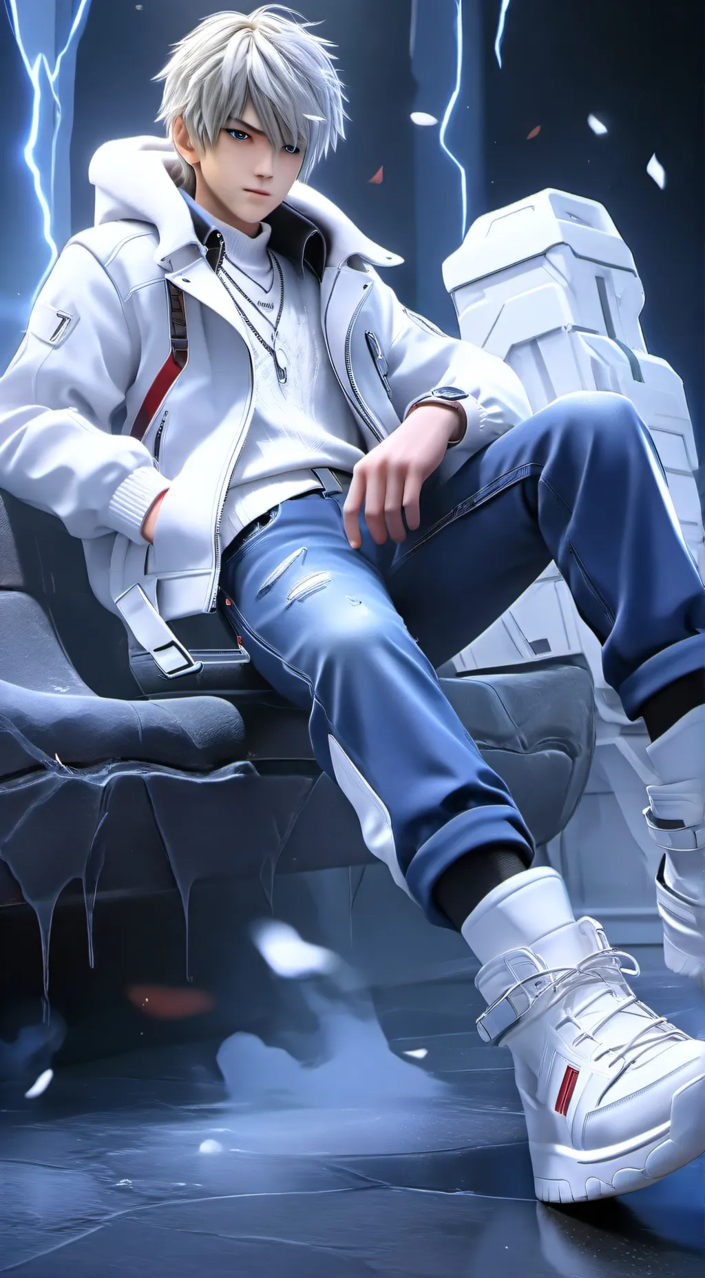 ai character: Demon hybrid wolf background