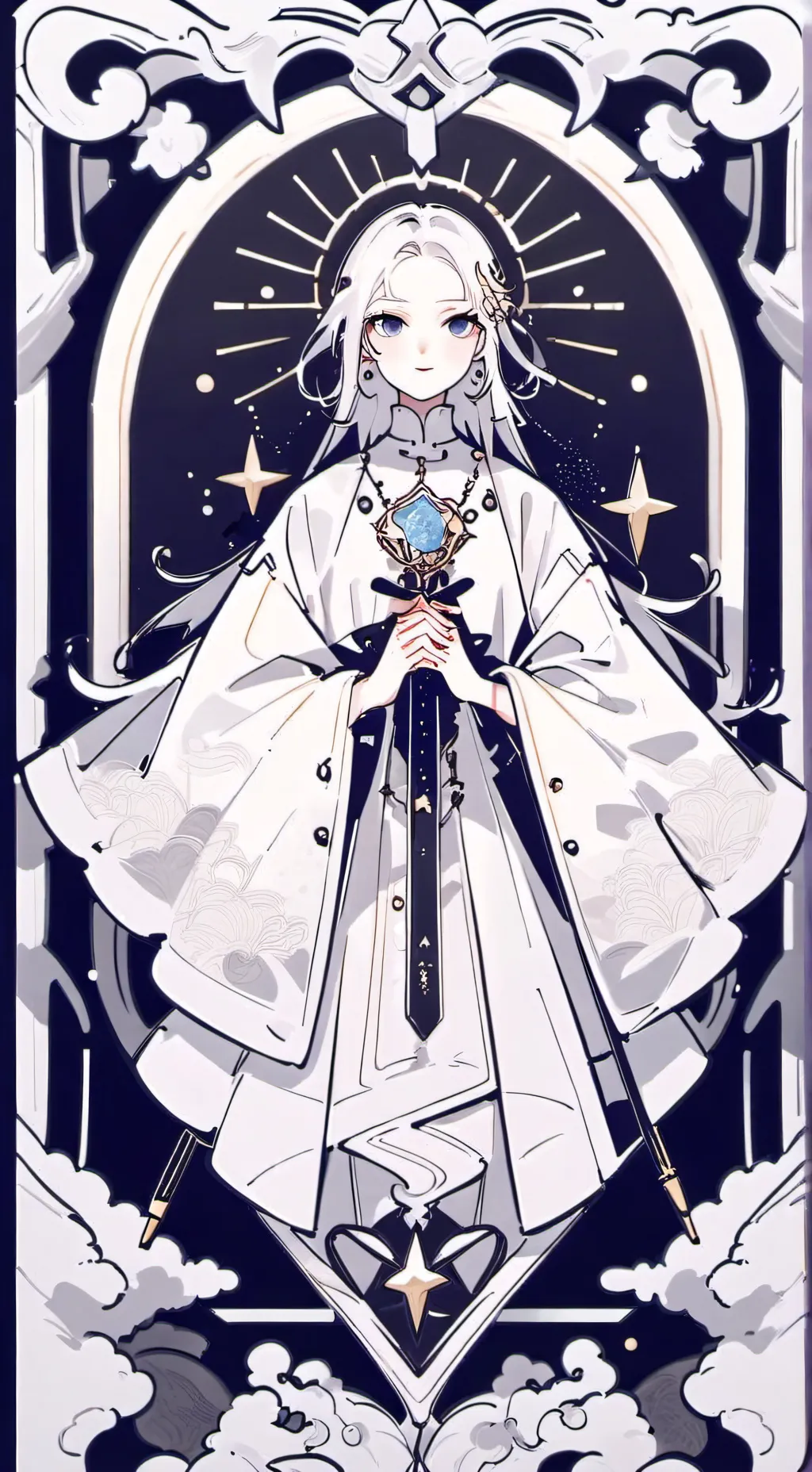 ai character: the girl of god background