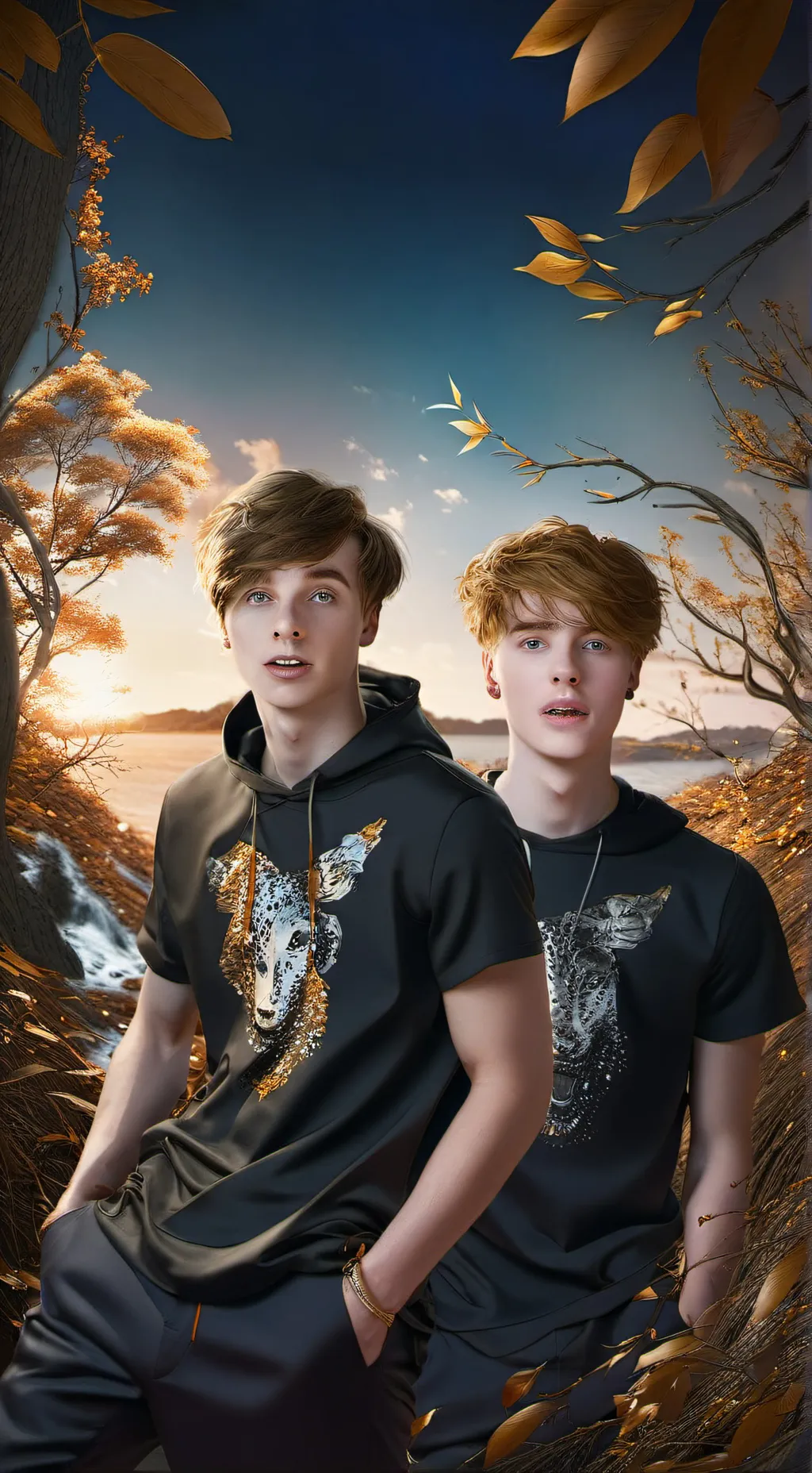 ai character: sam and colby  background