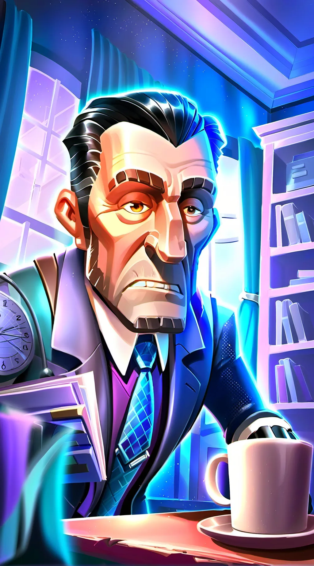 ai character: The Unyielding Hig background