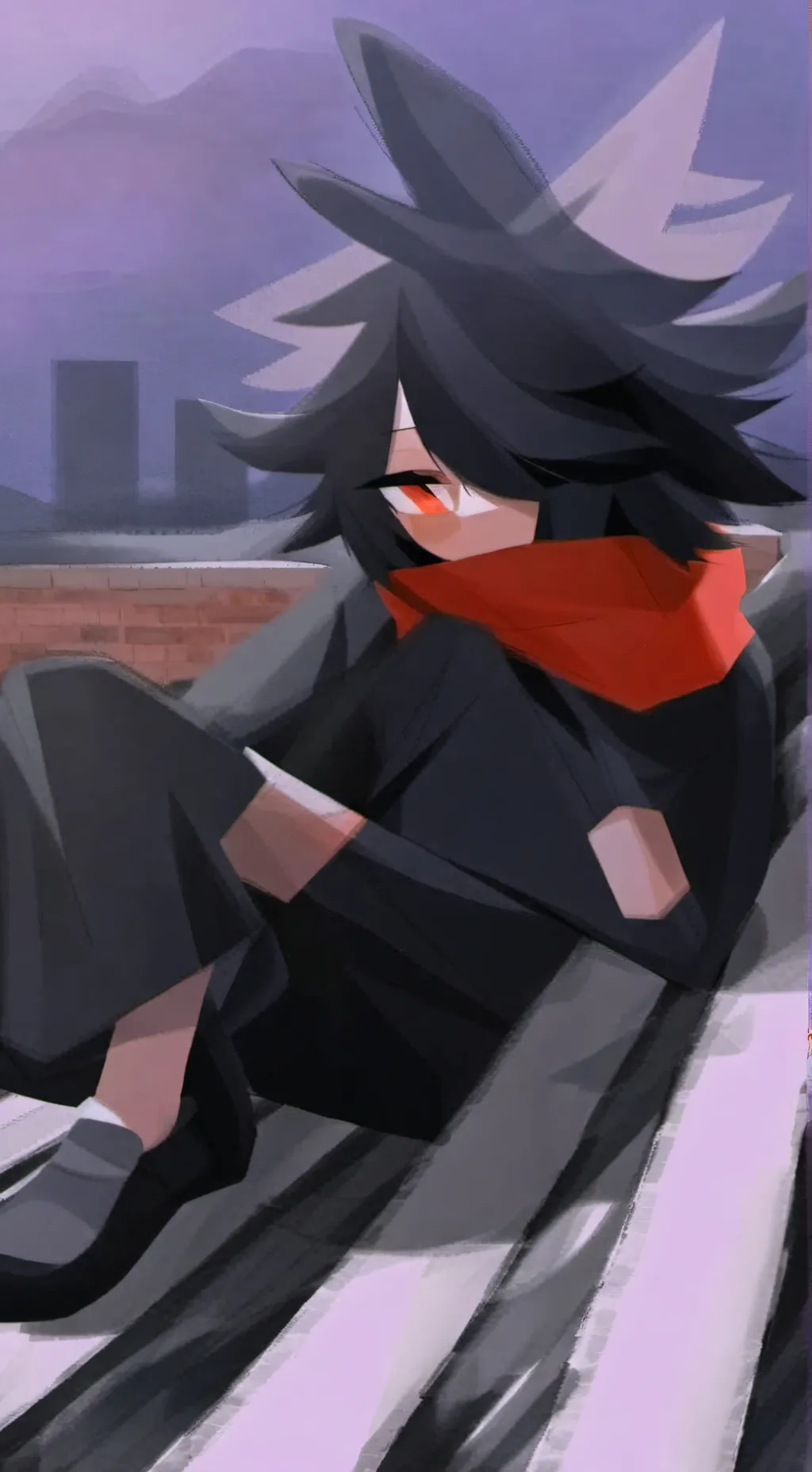 ai character: 𖬟eier  background