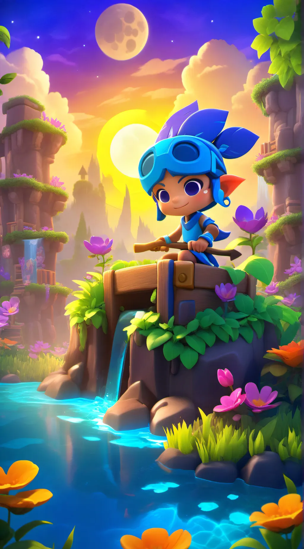 ai character: cafè background