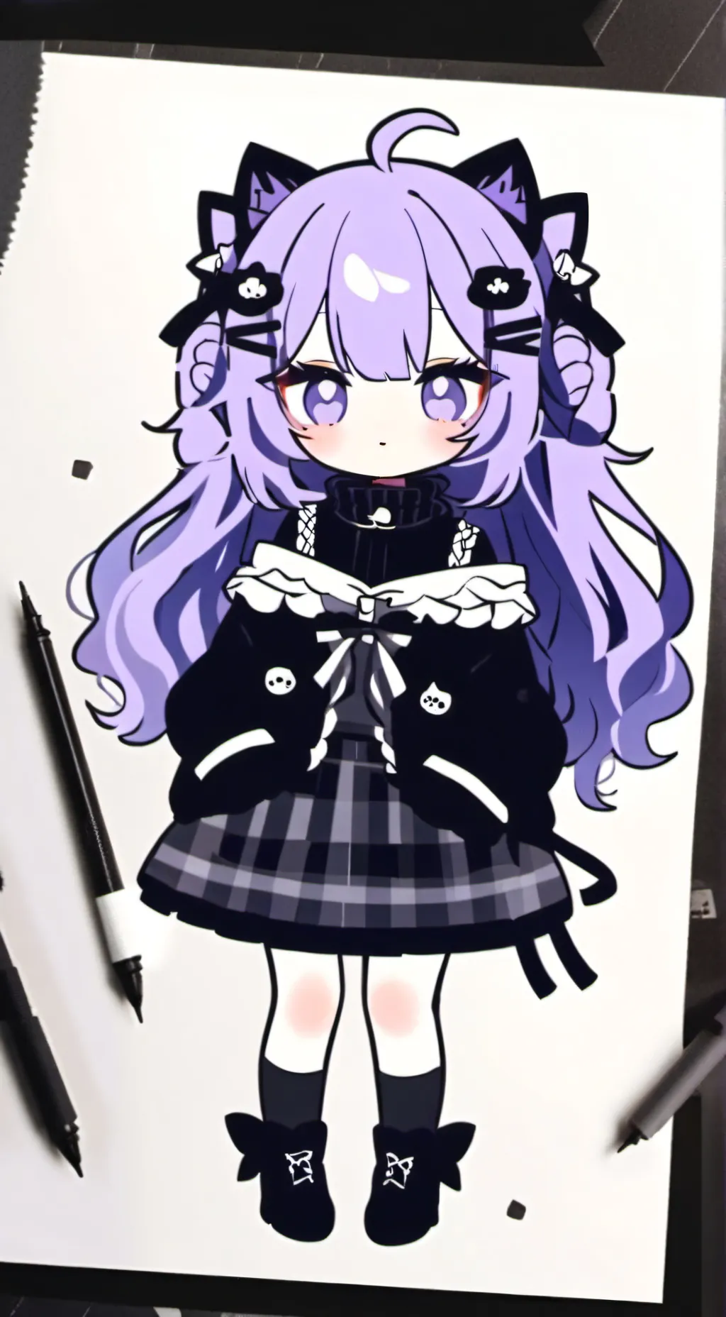 ai character: cat girl background