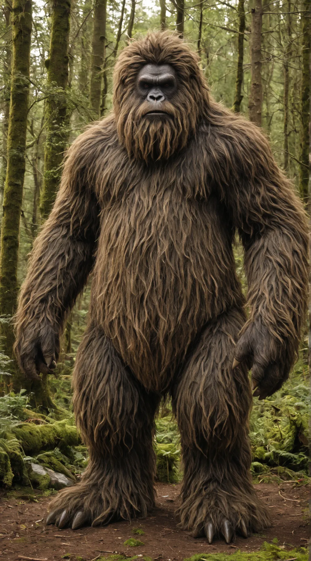 ai character: Bigfoot  background