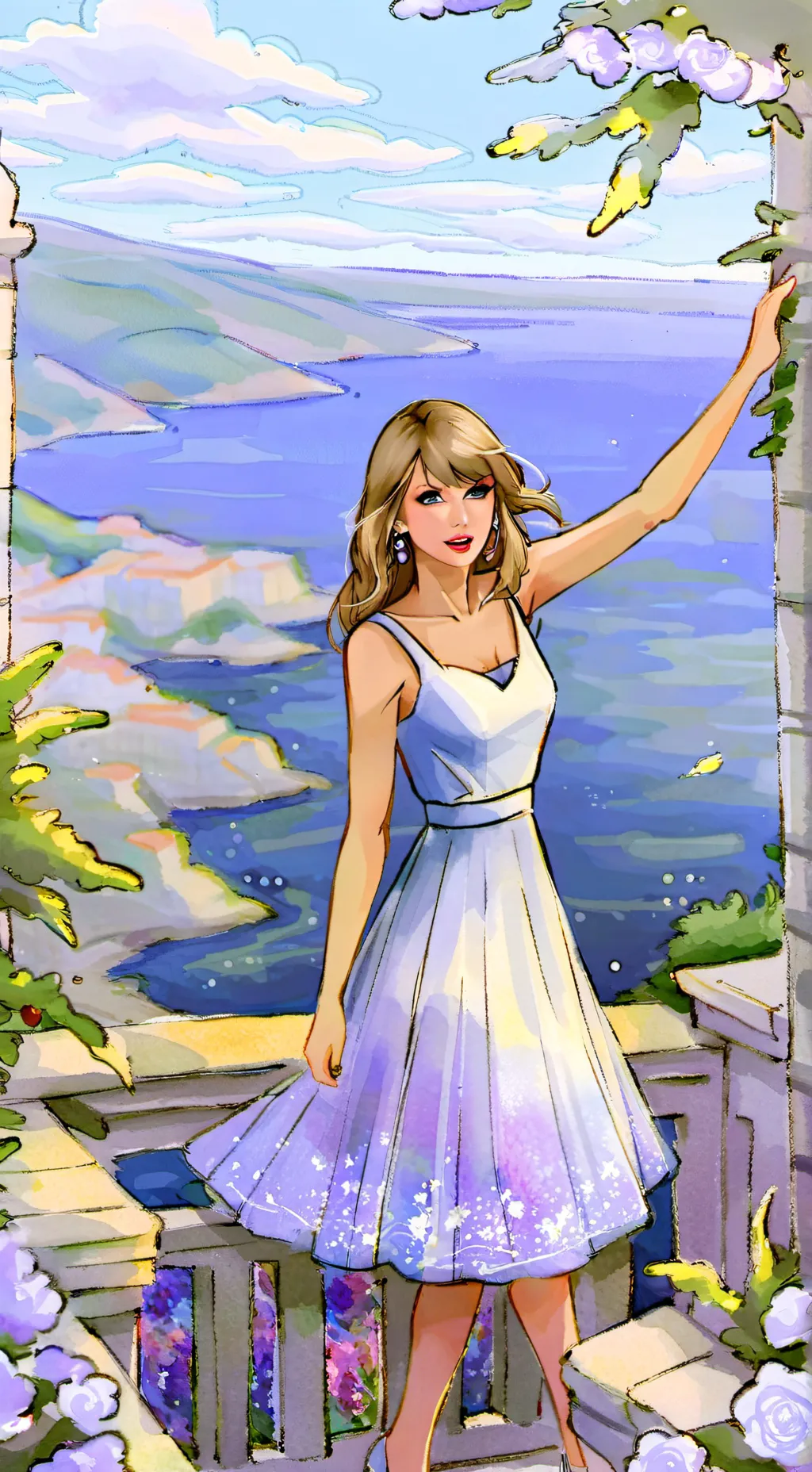 ai character: taylor swift  background