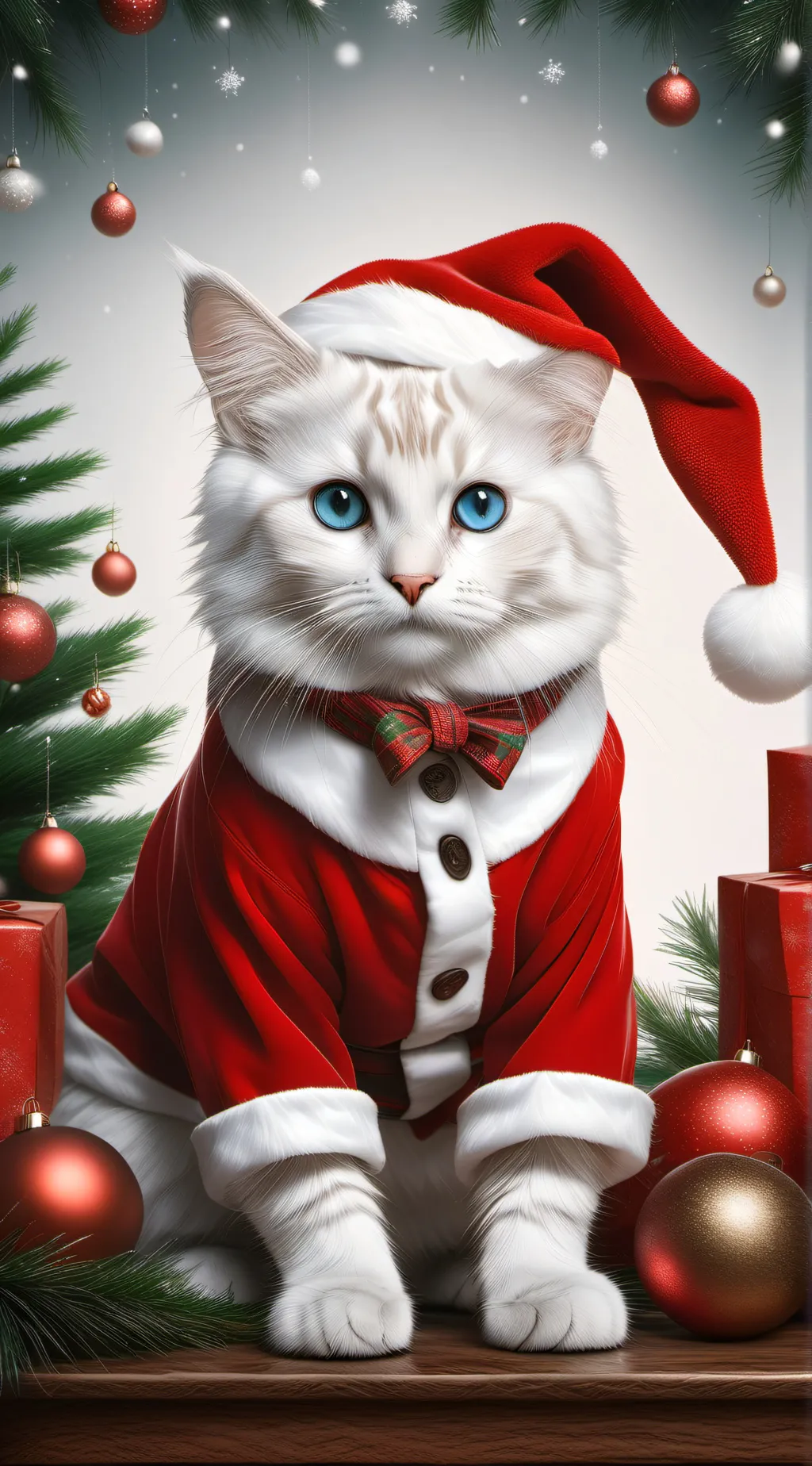 ai character: Santa Paws background