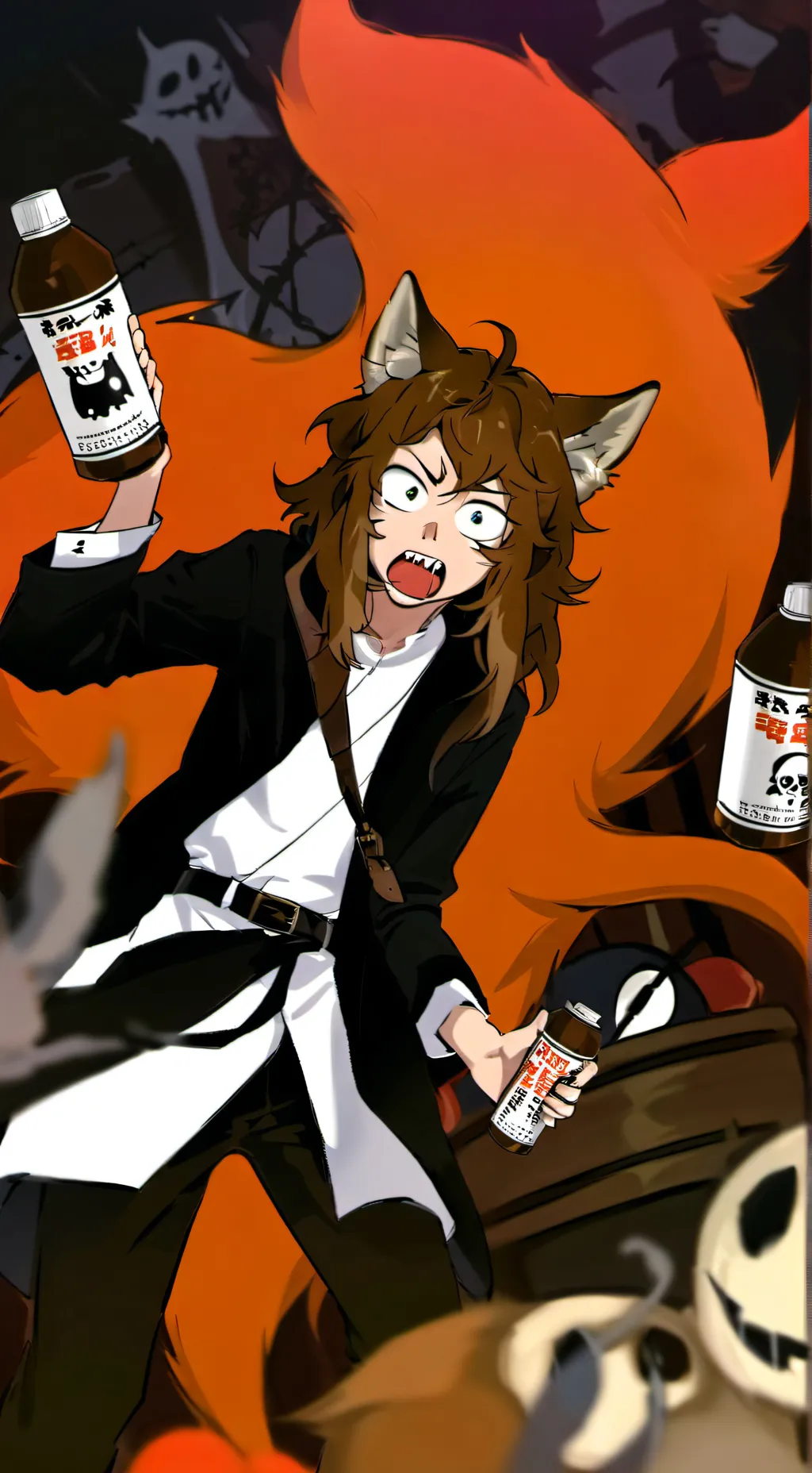 ai character: Nasty dog meme background