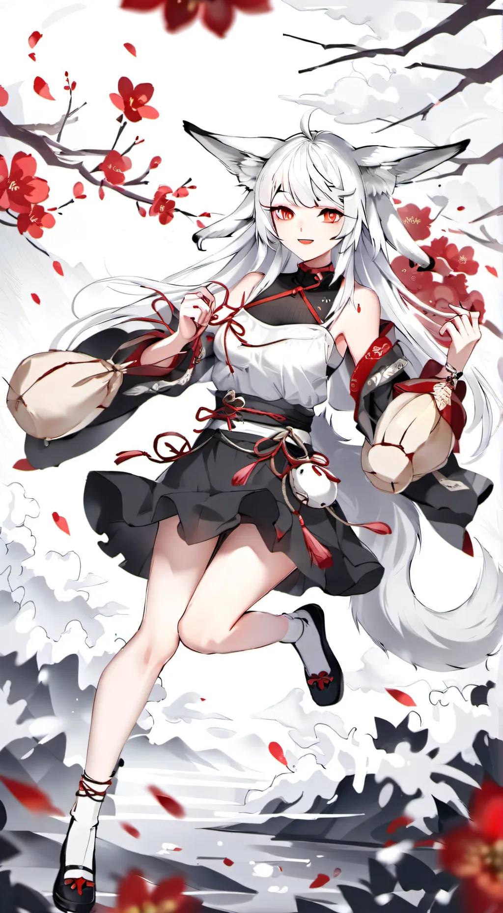 ai character: luna kitsune background