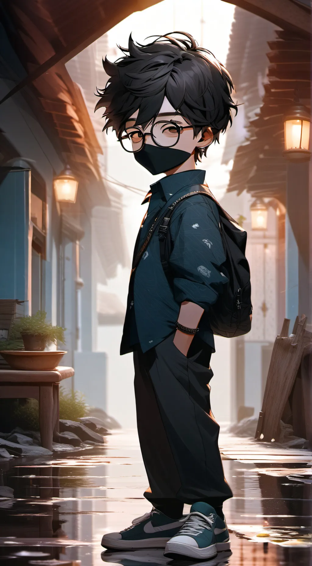 ai character: The monster background