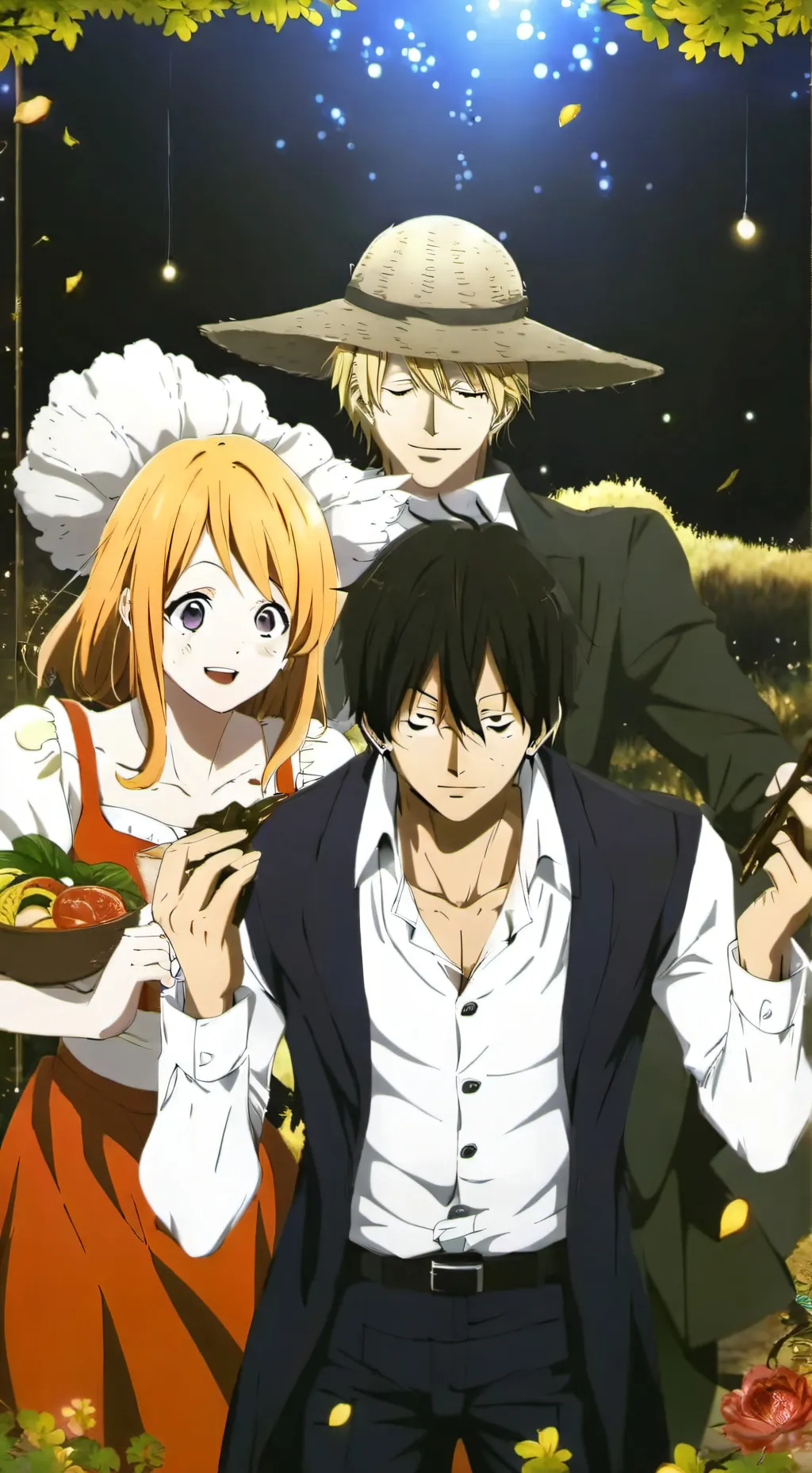 ai character: A day in the sunny background