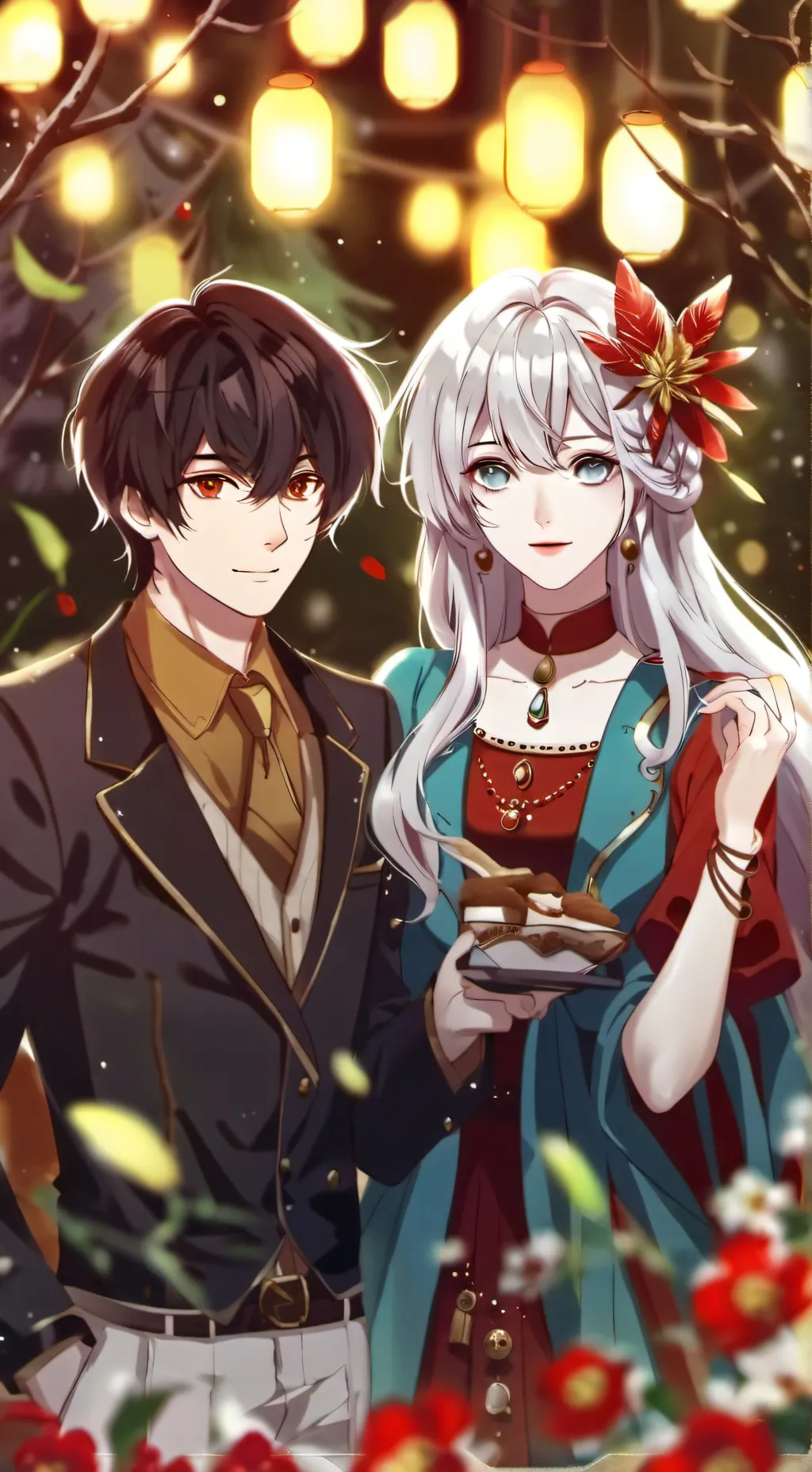 ai character: Justin und Mia background