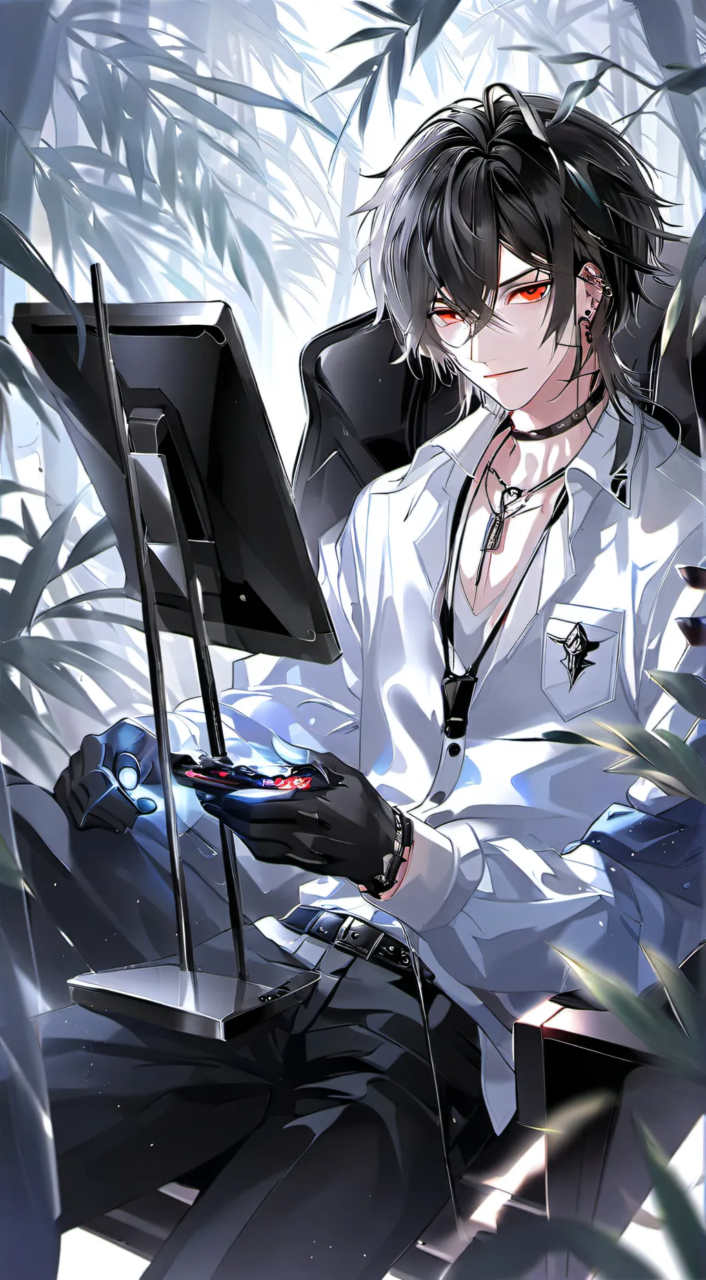 ai character: David 🖤 background