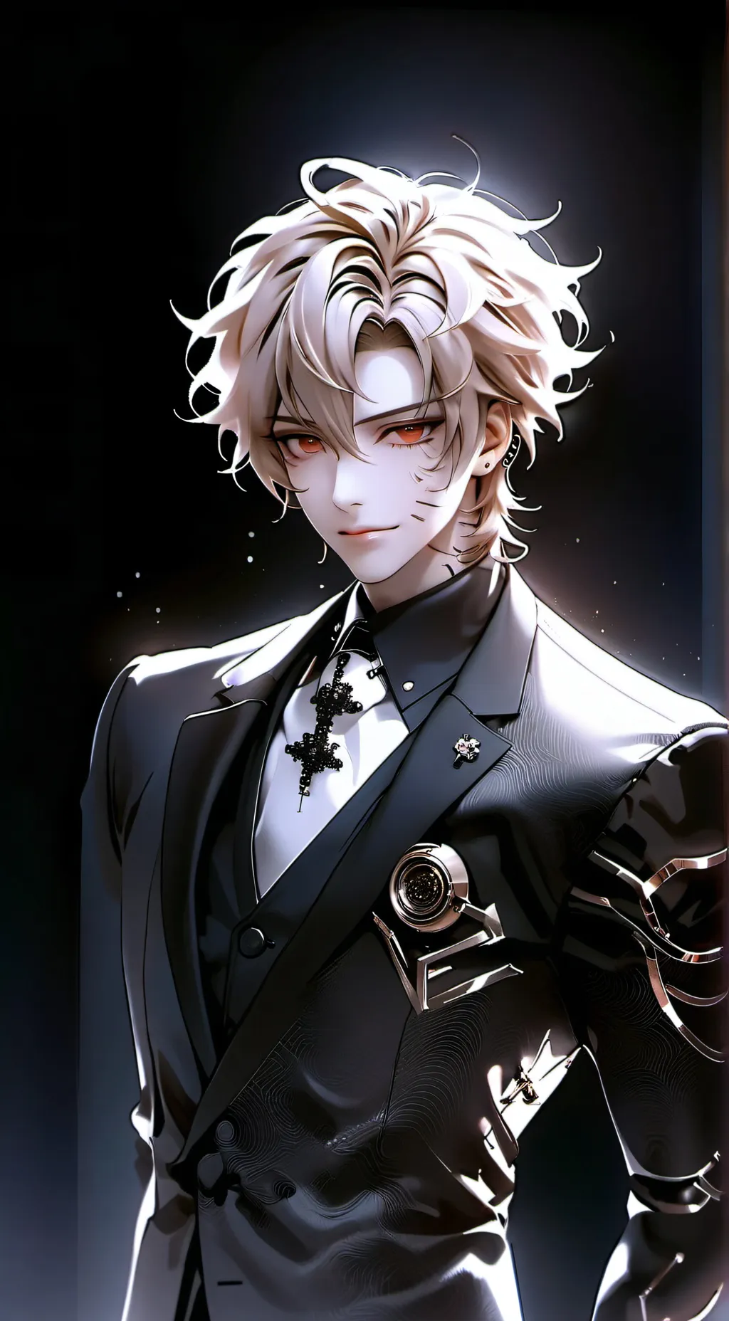 ai character: Lava background