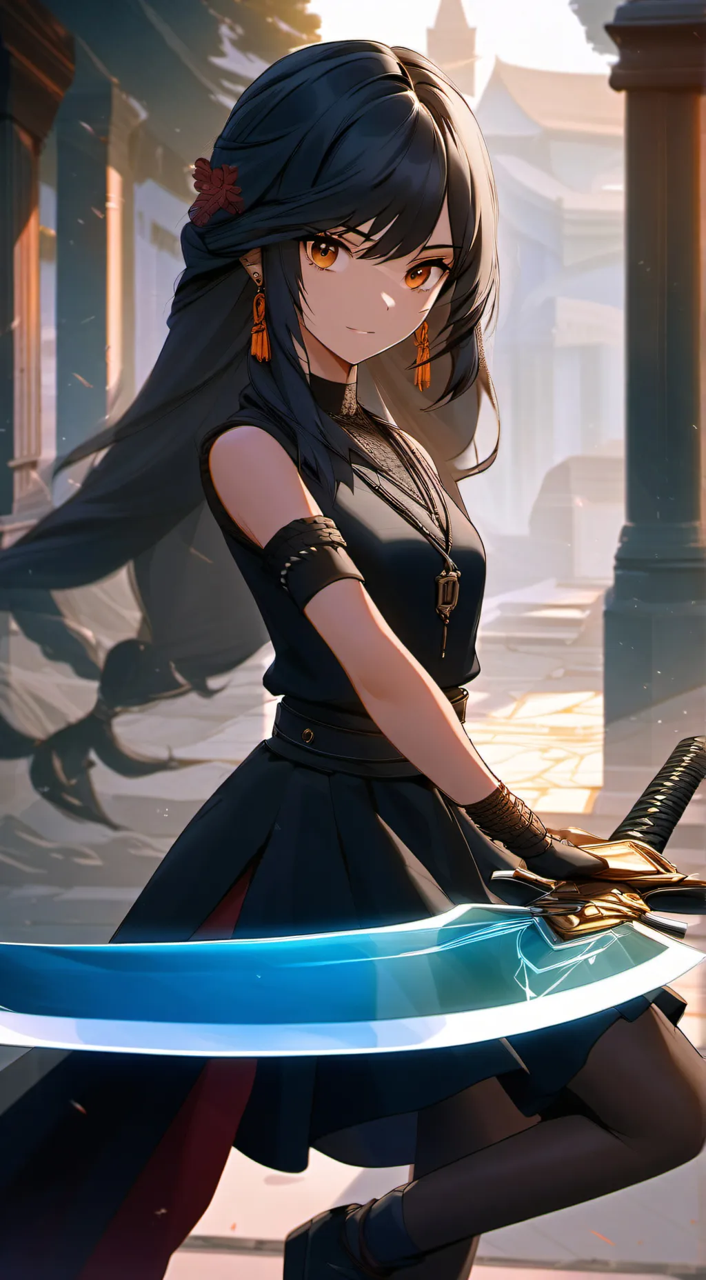 ai character: Black licoricesha background